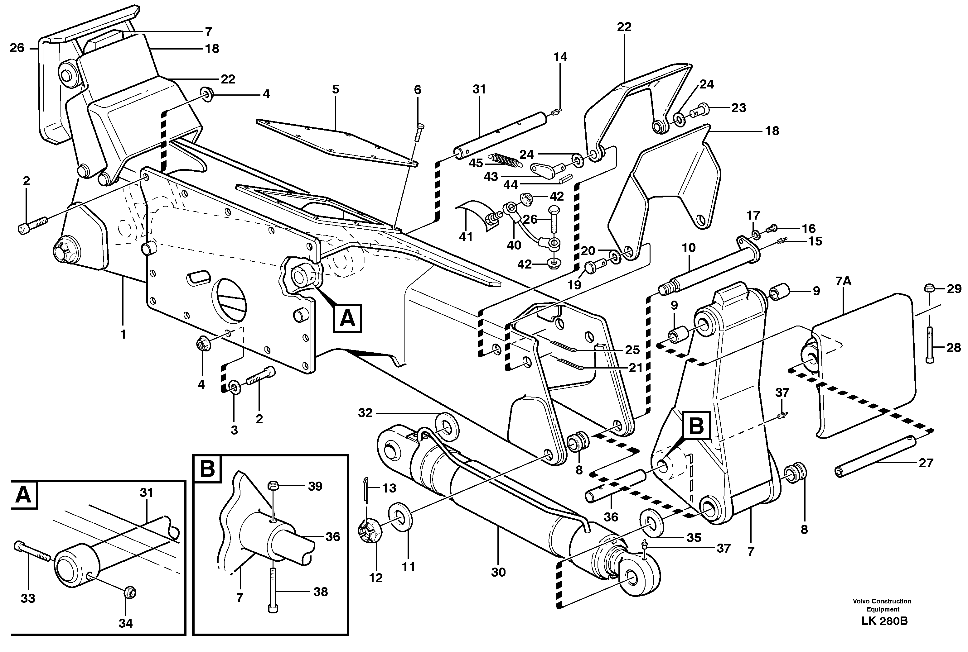 Stabilisers  14303097, 14303098 — volvo parts diagram