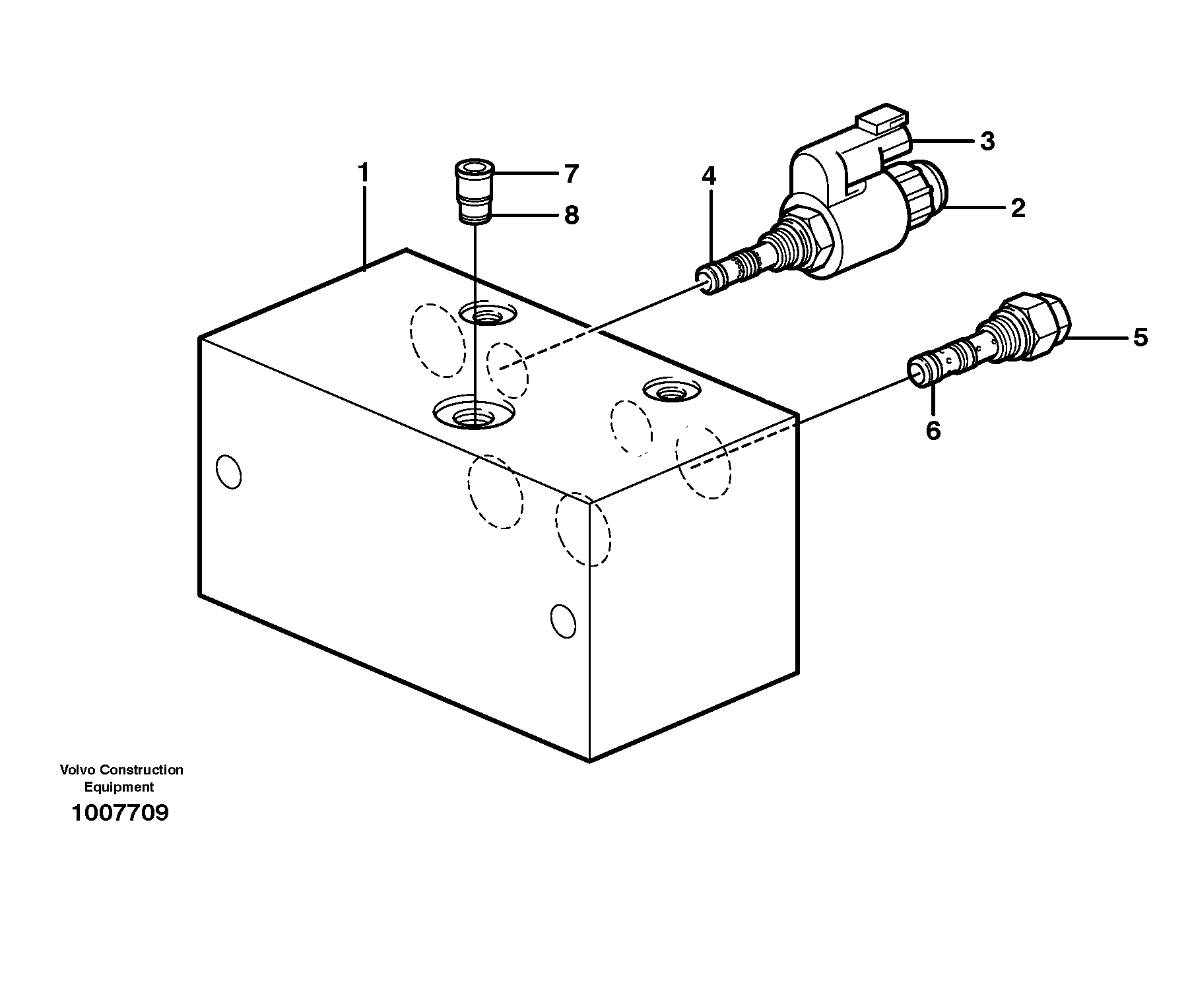 Direction valve  14303097, SER NO 1360 - — volvo parts diagram