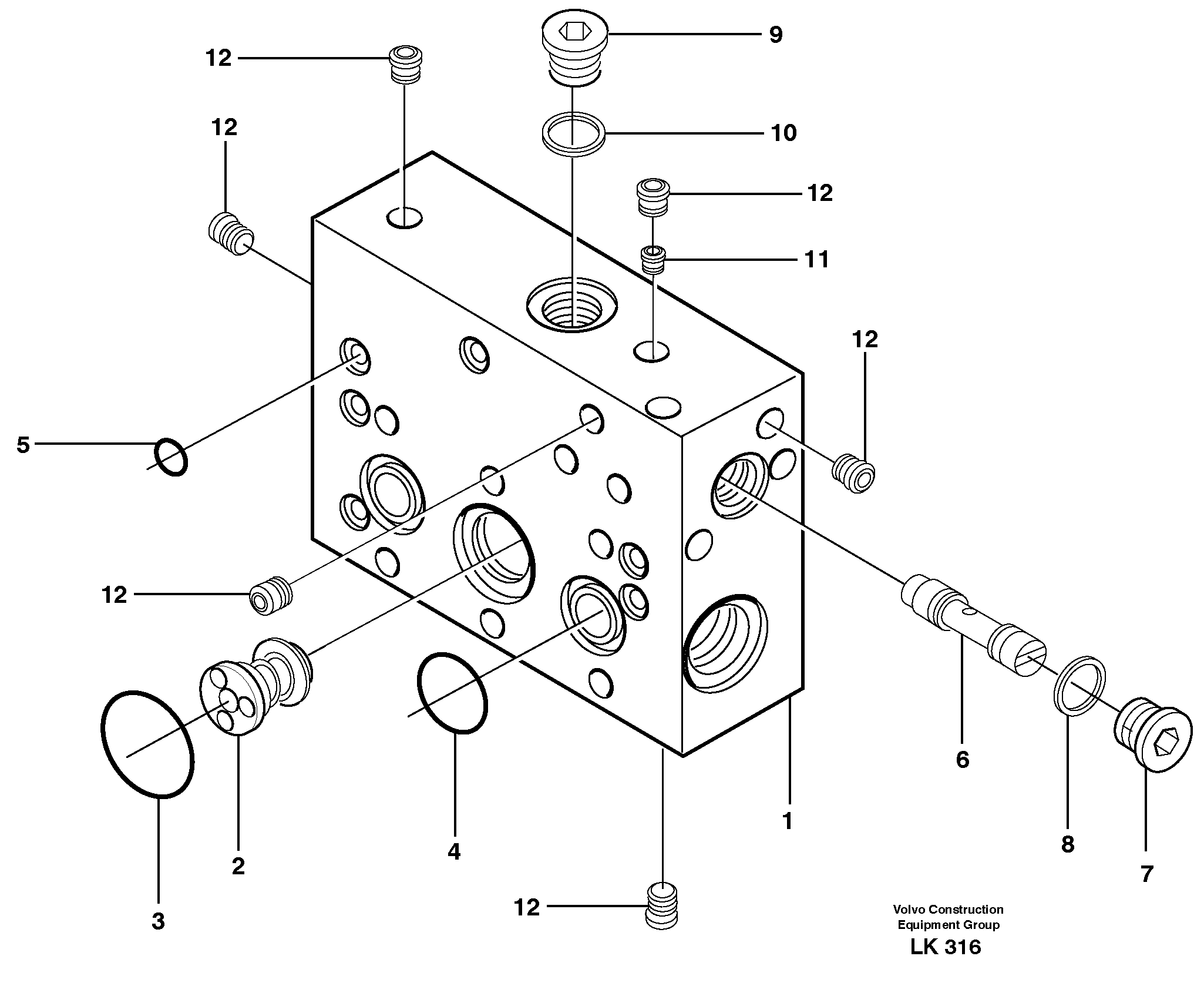 Intermediate housing  SER NO 1087 - — volvo parts diagram