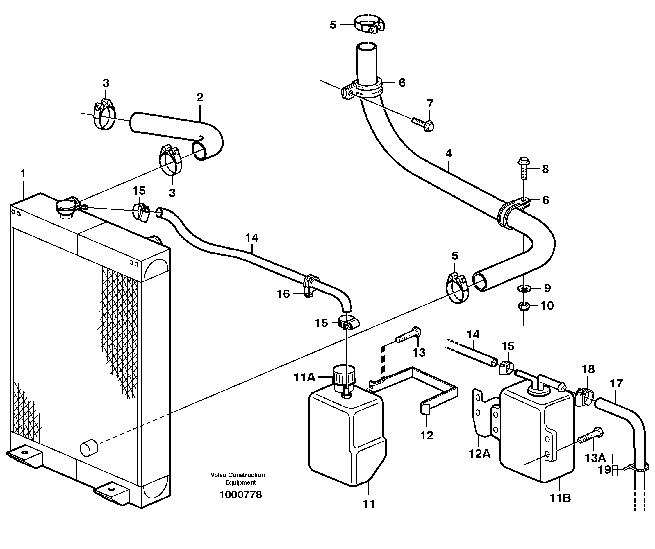 Cooling system — volvo parts diagram