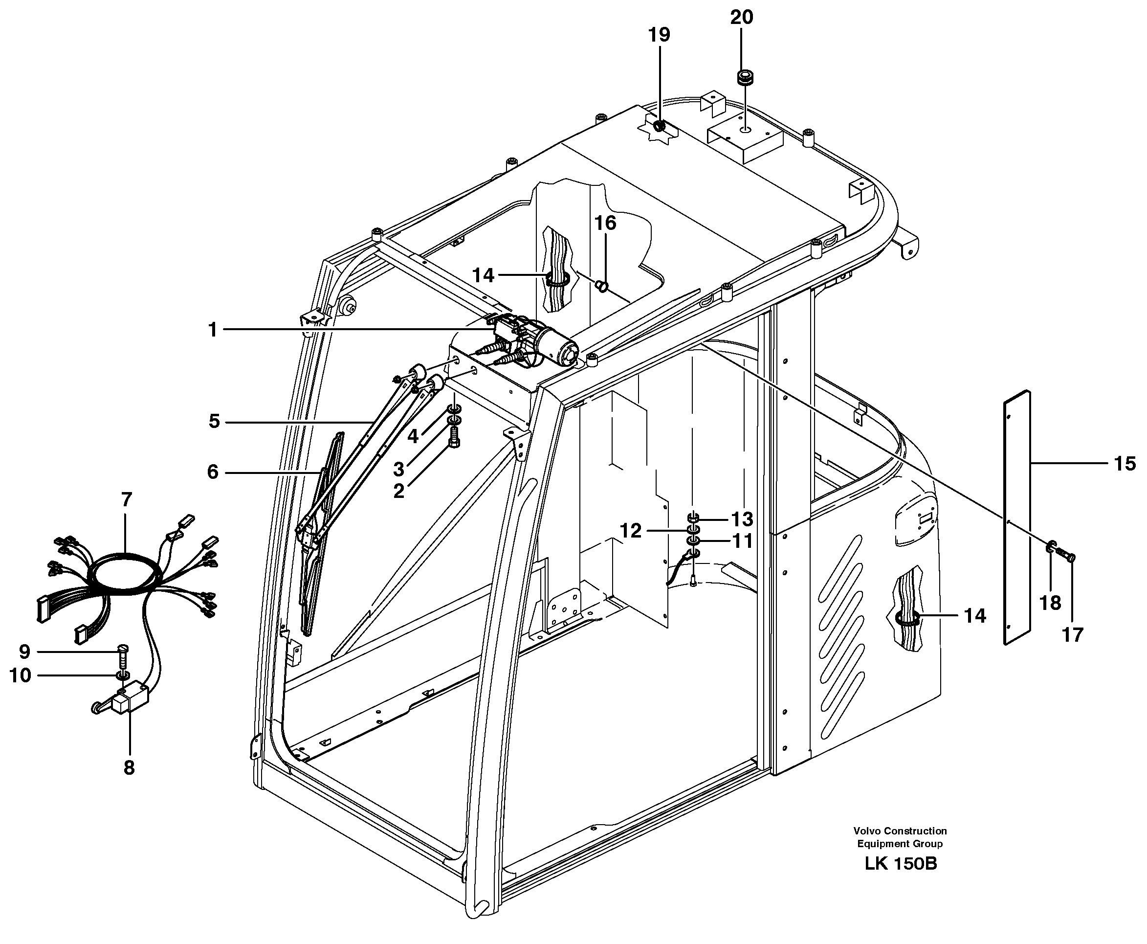 Windshield wiper — volvo parts diagram