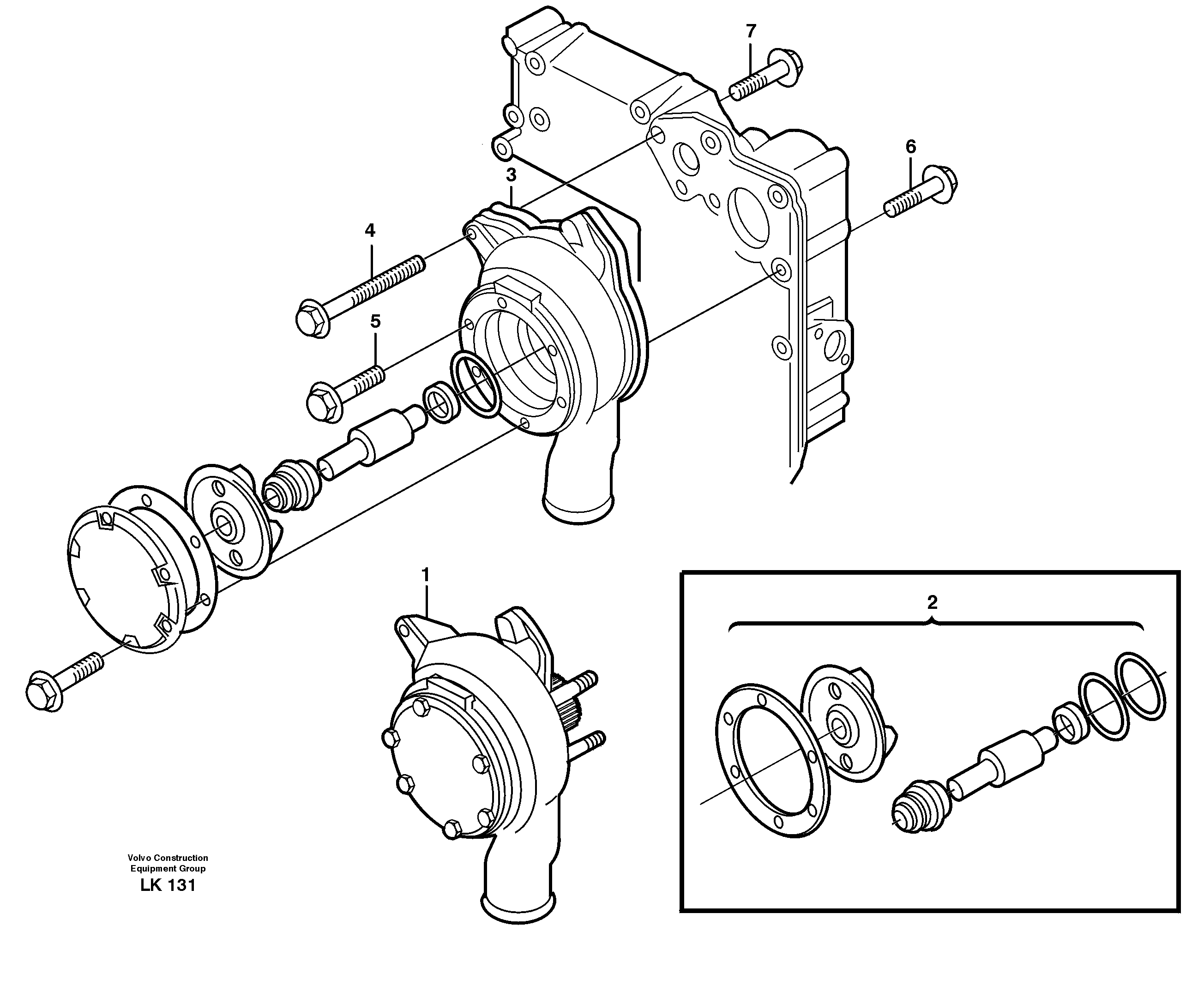 Water pump — volvo parts diagram