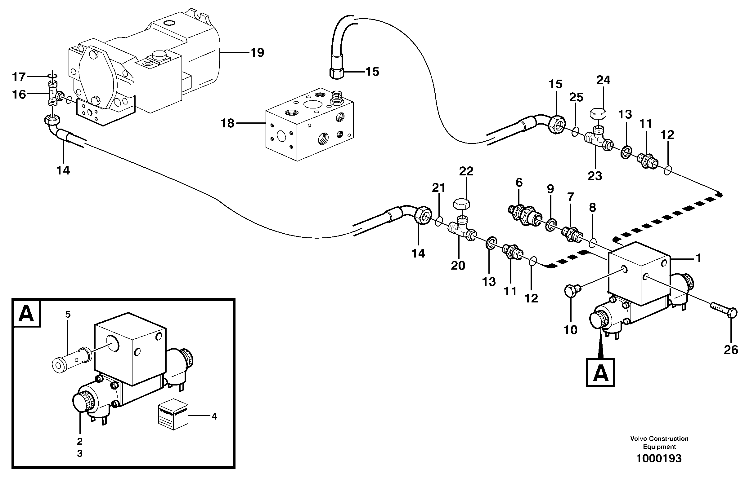 Hydraulic system, tool bar — volvo parts diagram
