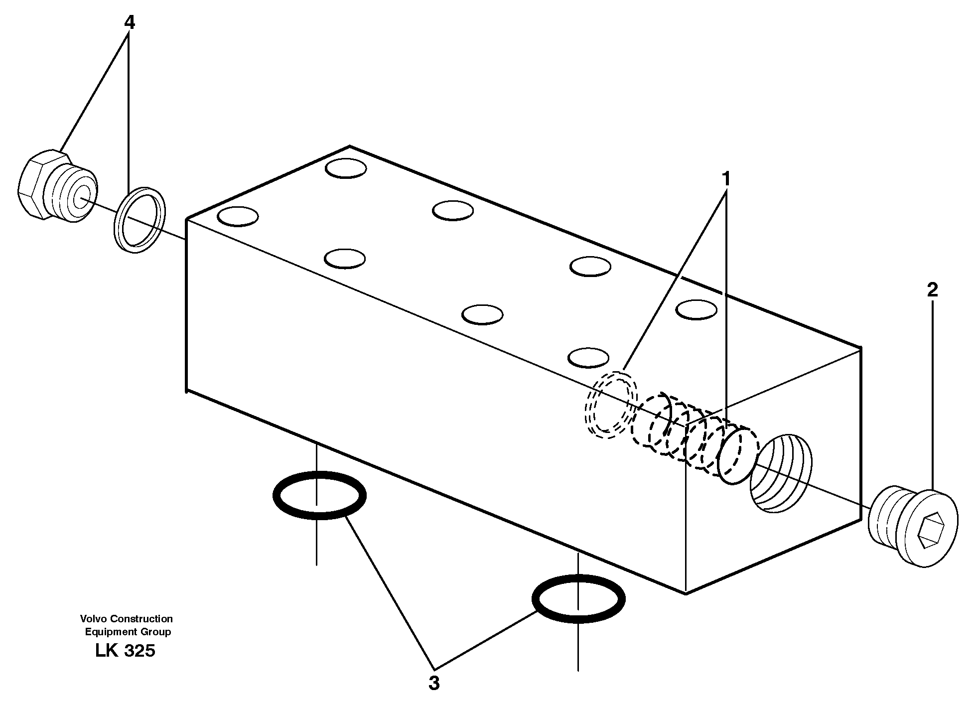 Float position valve  SER NO - 1280.  14303058 — volvo parts diagram