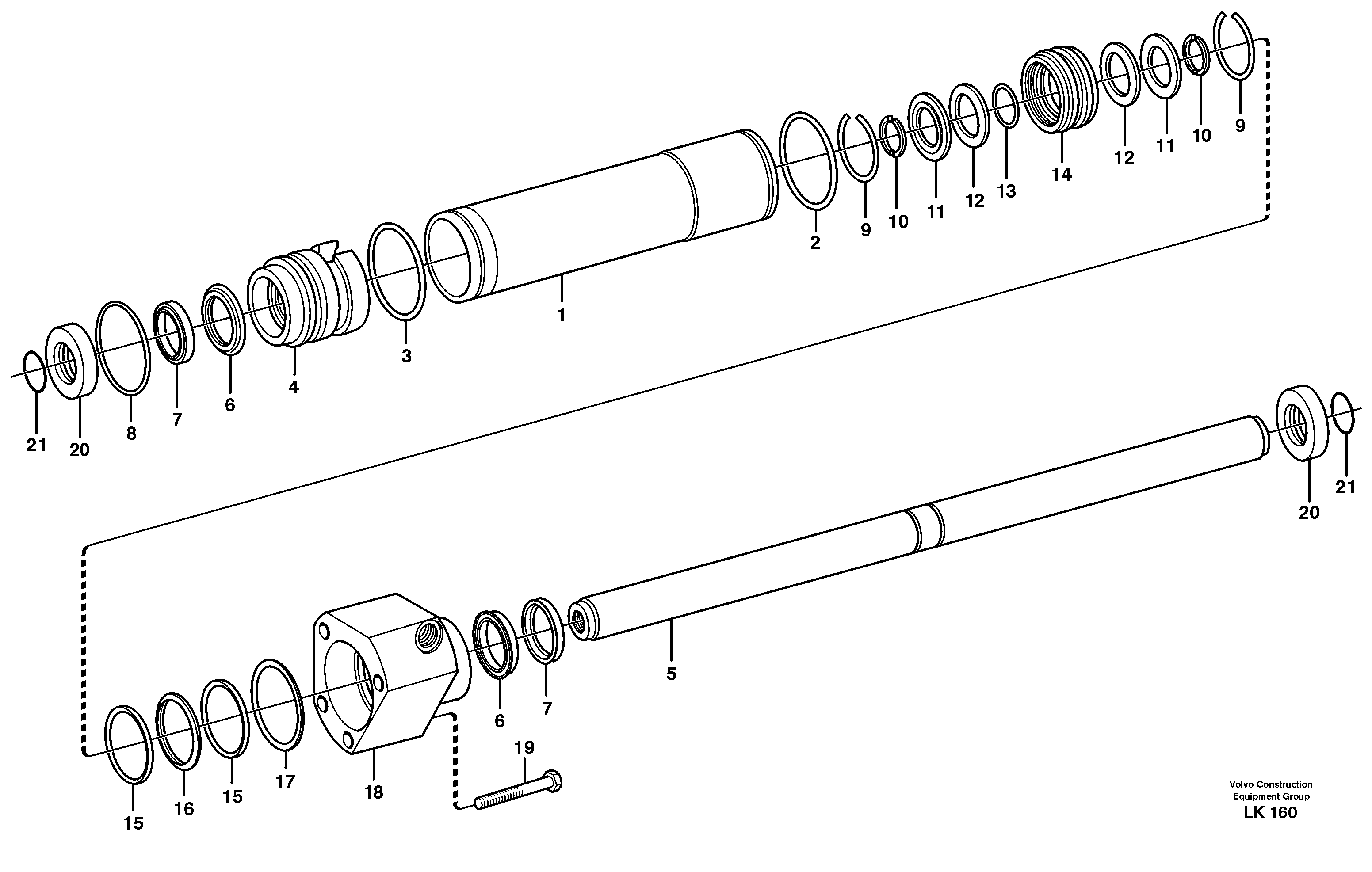 Steering cylinder — volvo parts diagram