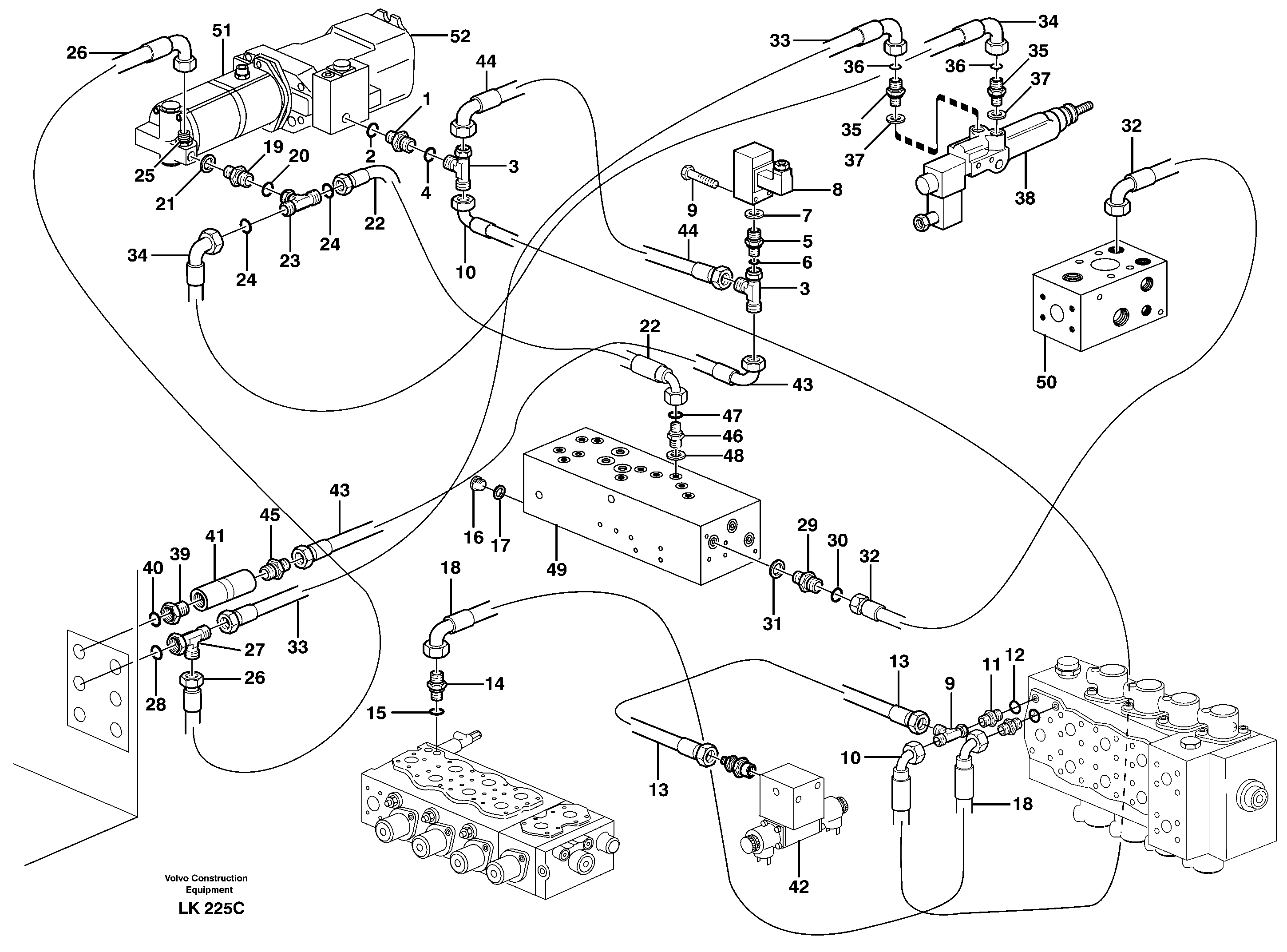 Servo hydraulics, speed regulation — volvo parts diagram