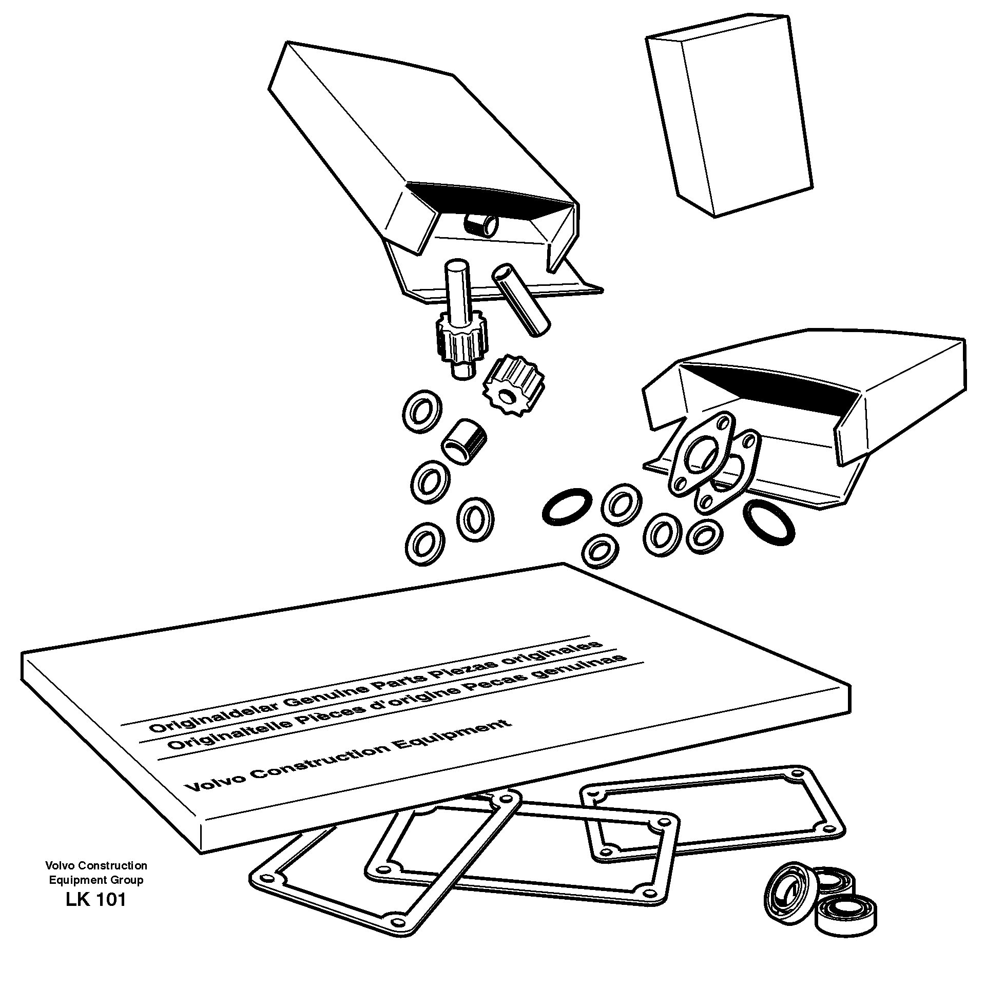 Repair kits for engine — volvo parts diagram