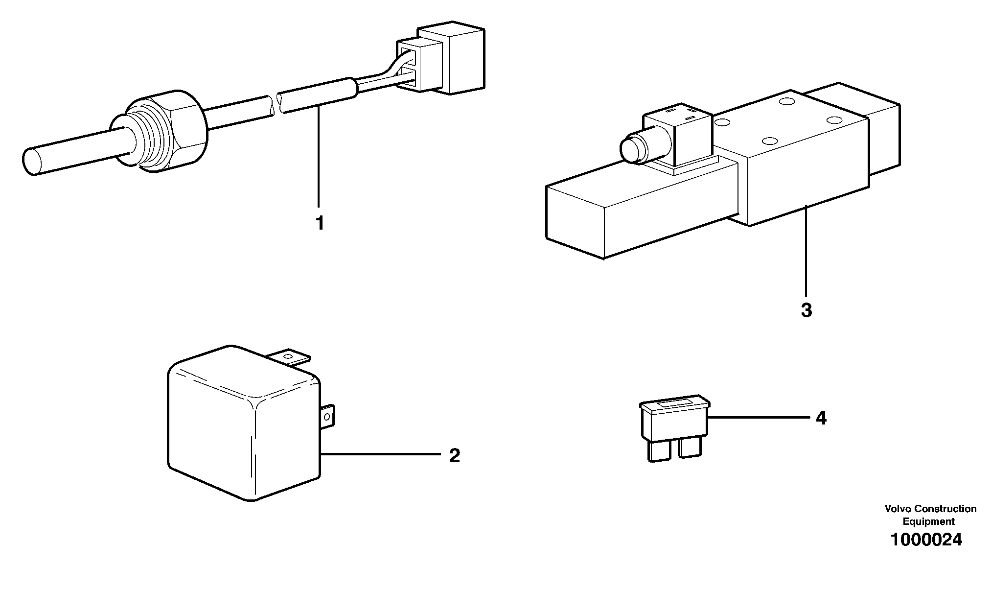 Level guards, sensor and relays — volvo parts diagram
