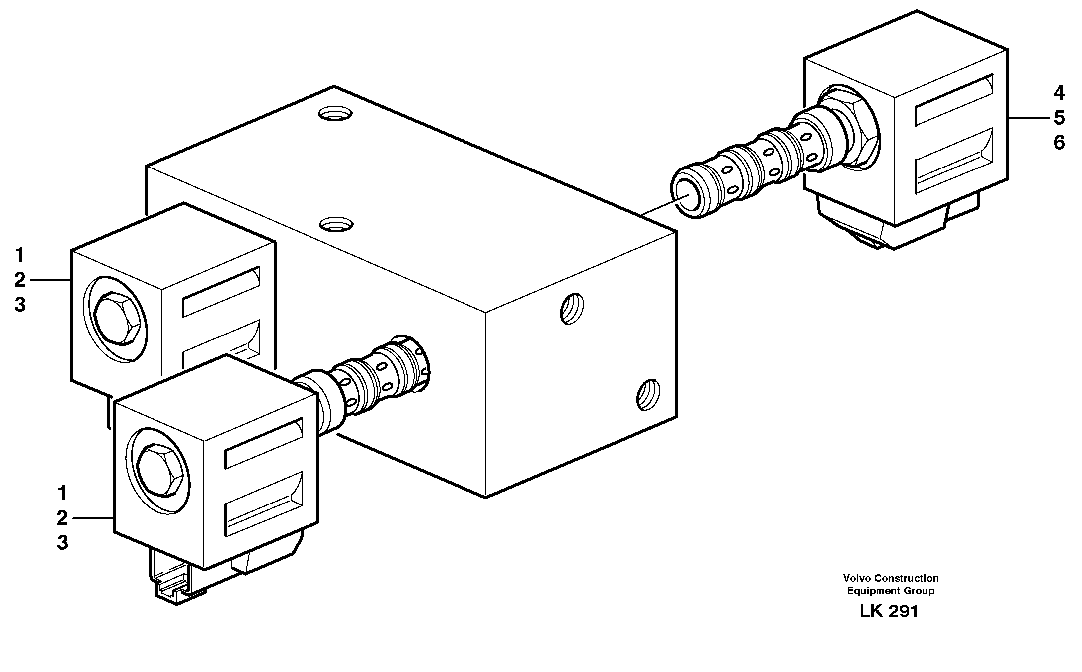 Valve, grab bucket, X1 — volvo parts diagram