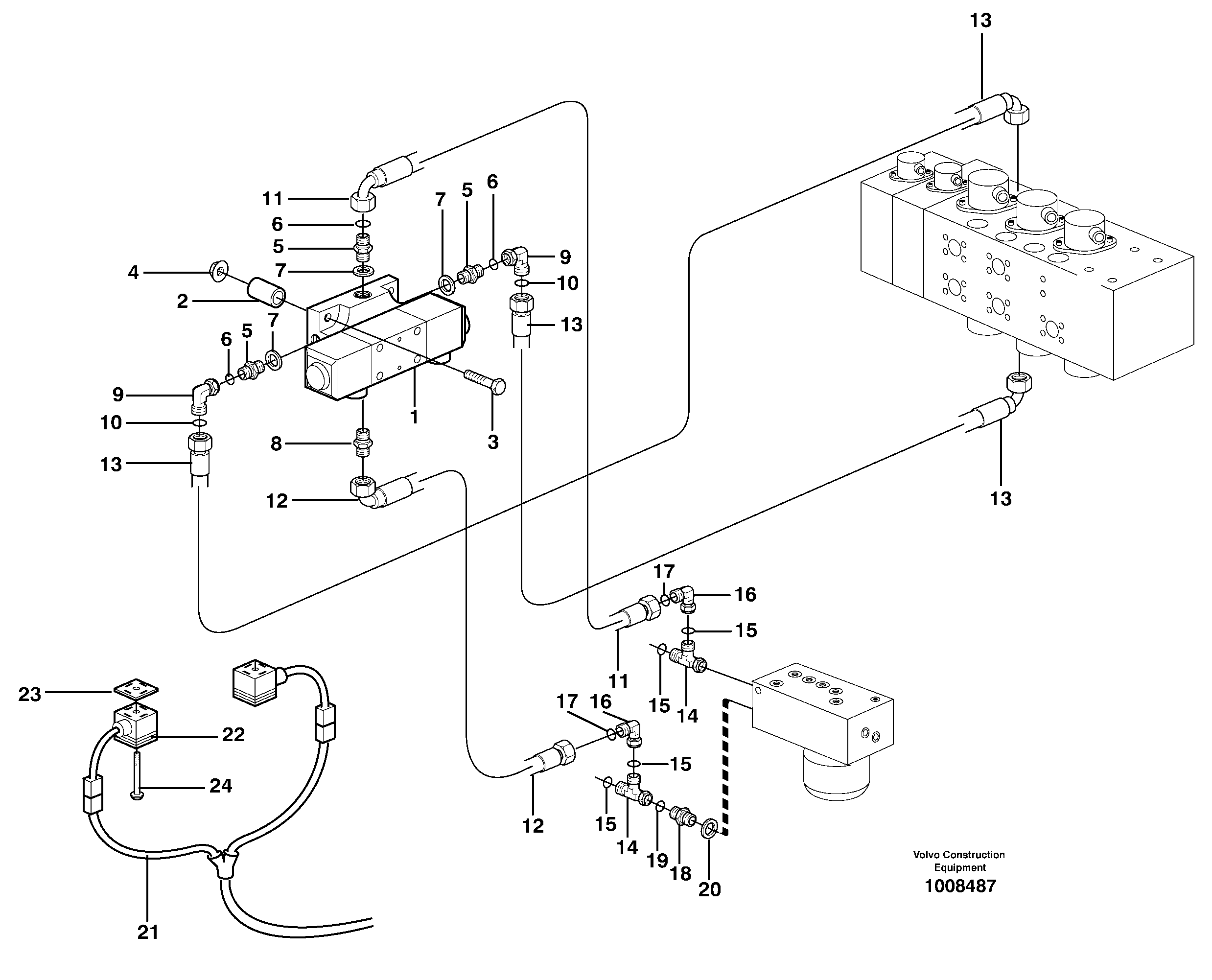 Hydraulic system, X5  14311177 — volvo parts diagram