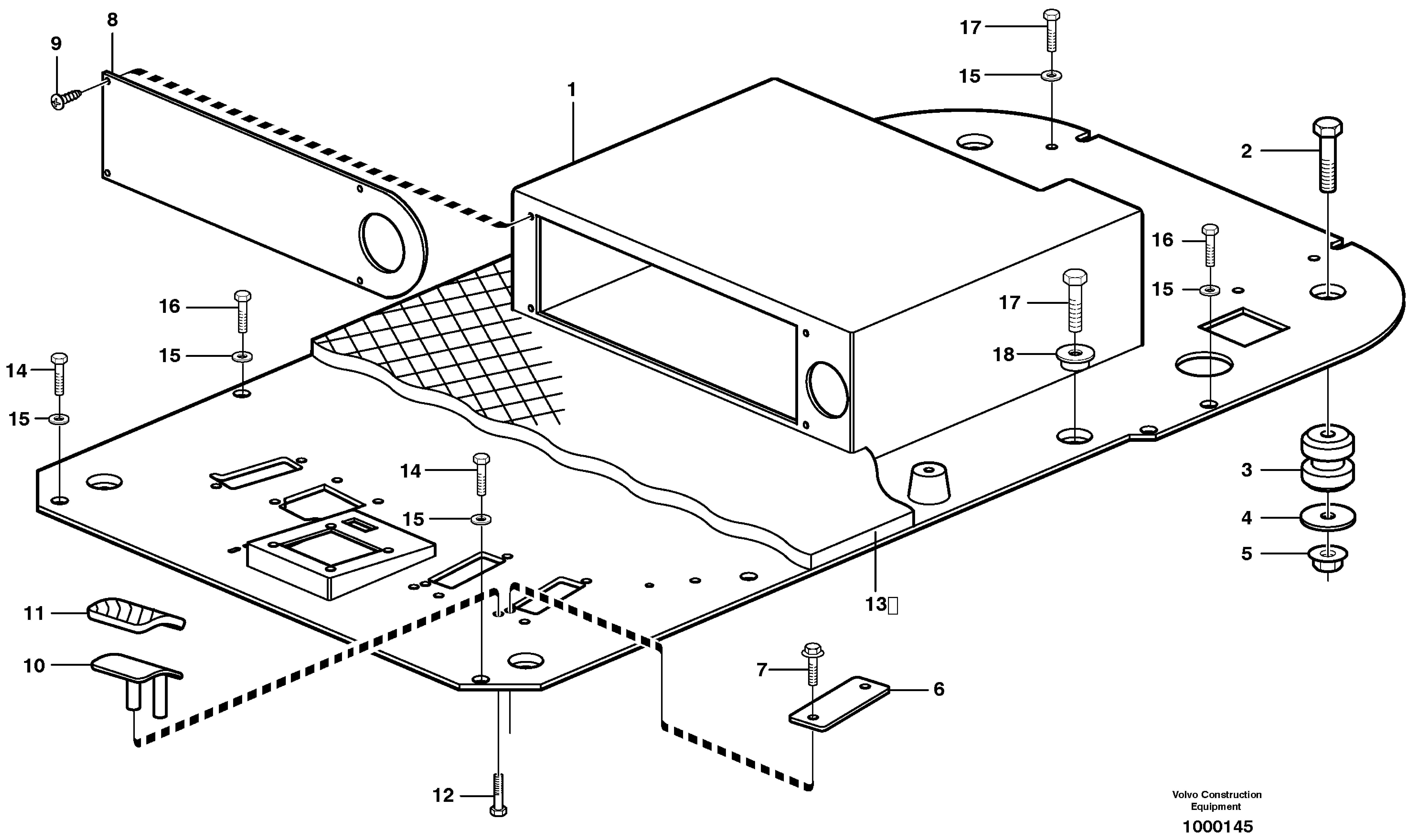 Cabin floor — volvo parts diagram