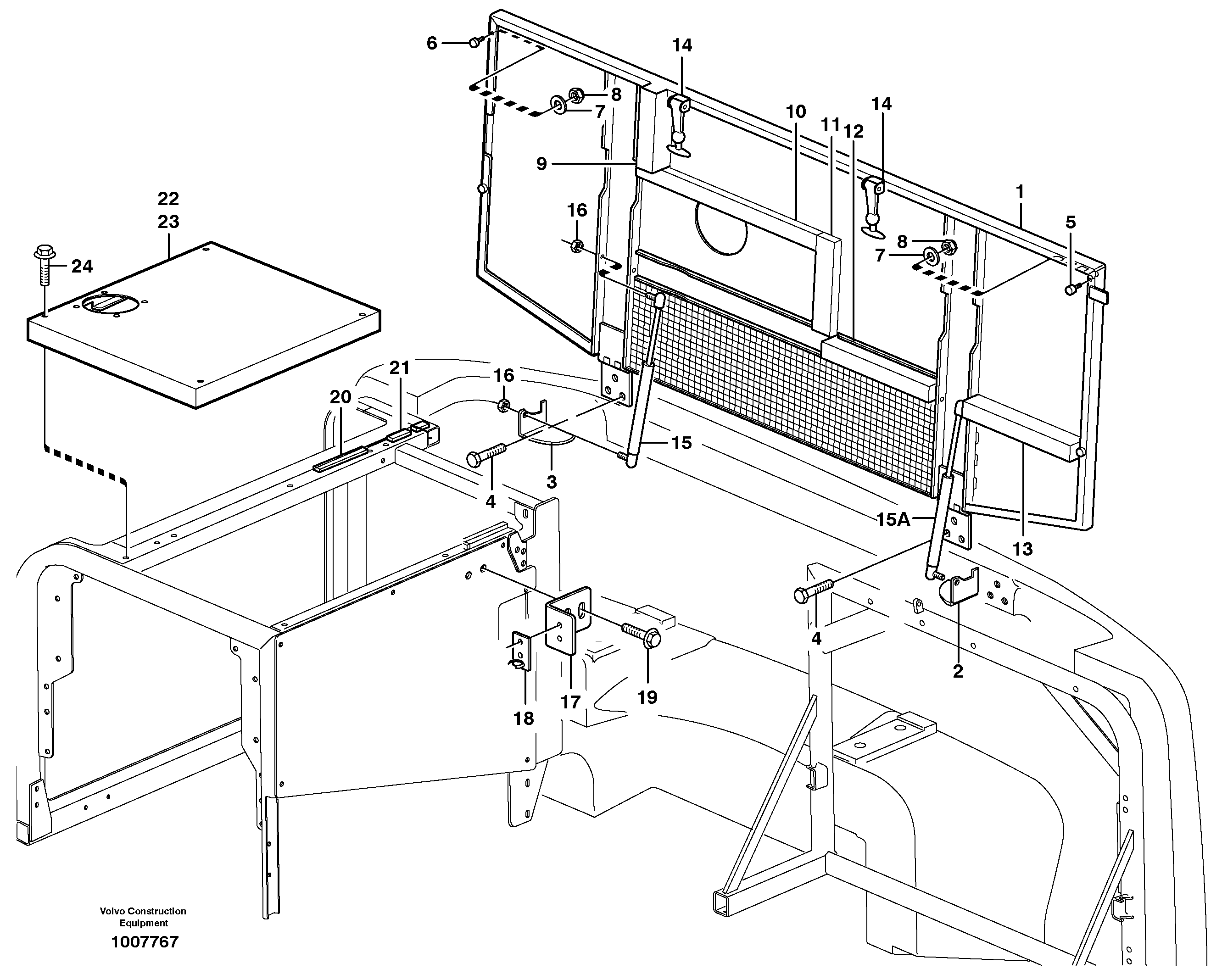 Hatch, engine — volvo parts diagram