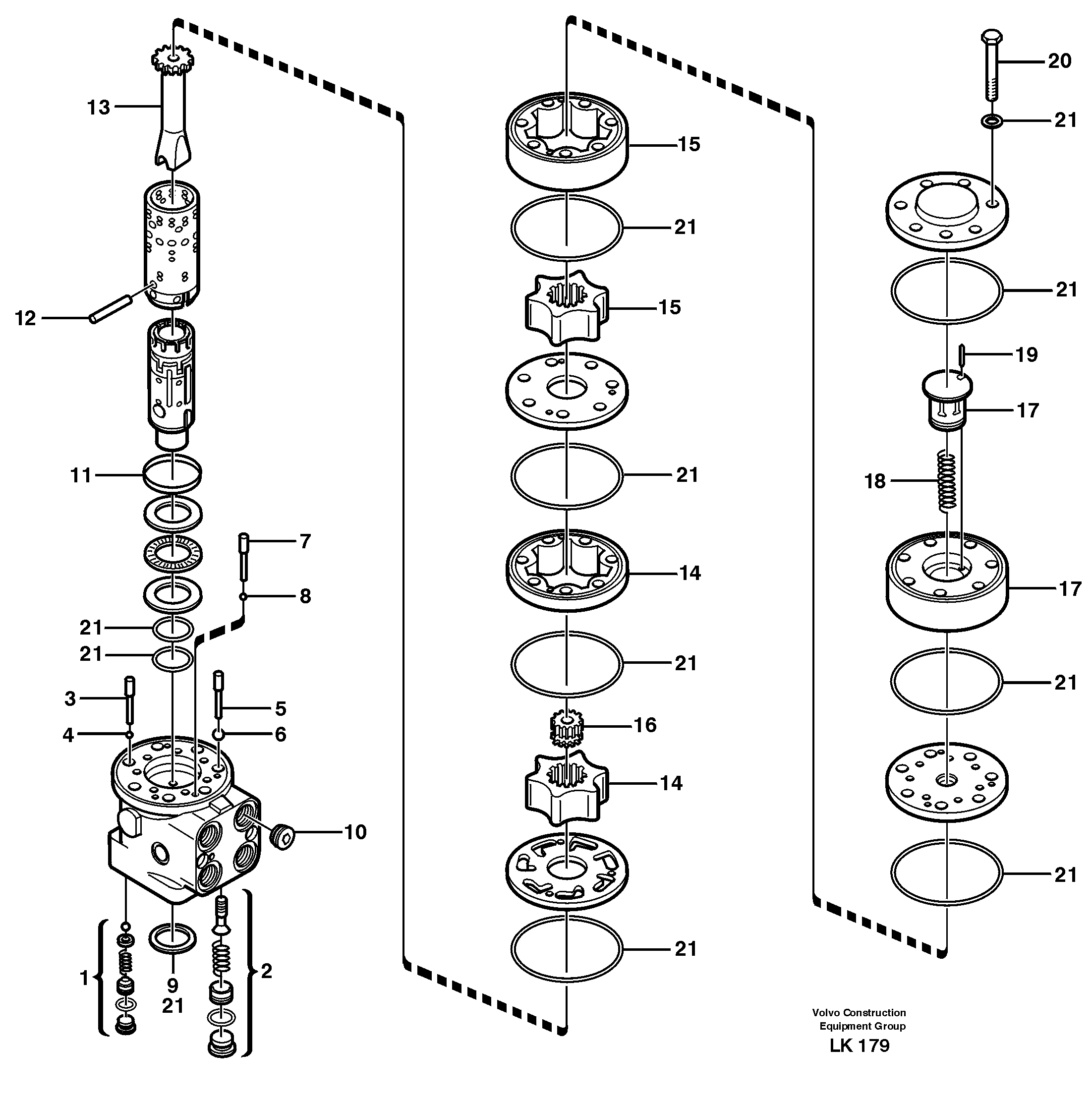 Steering unit — volvo parts diagram