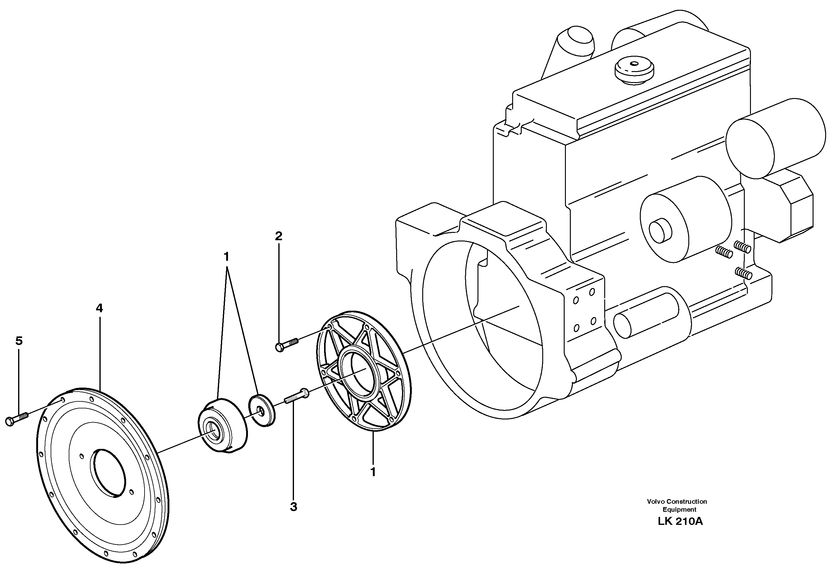 Drive for hydraulic pump — volvo parts diagram