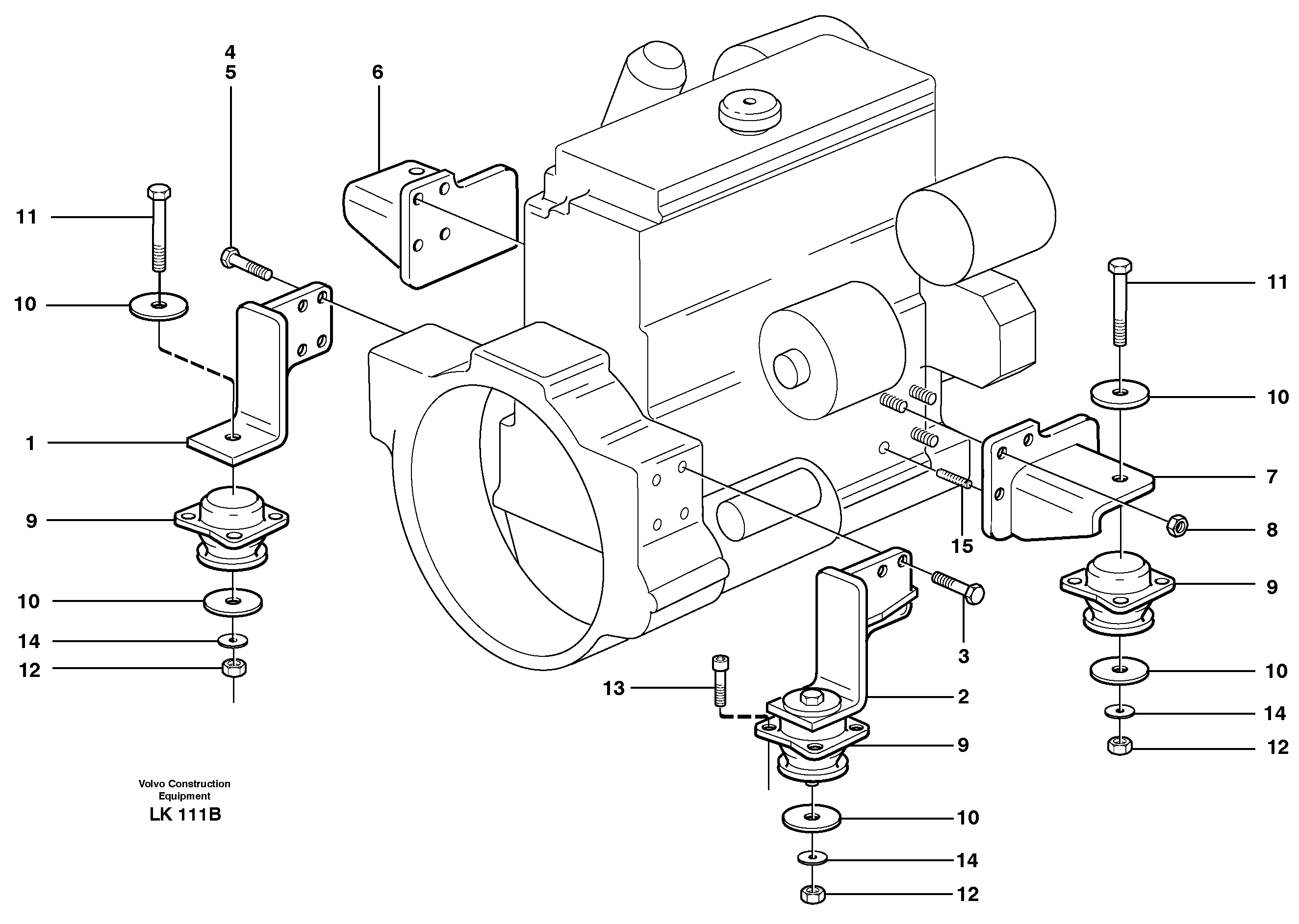 Engine mounting — volvo parts diagram