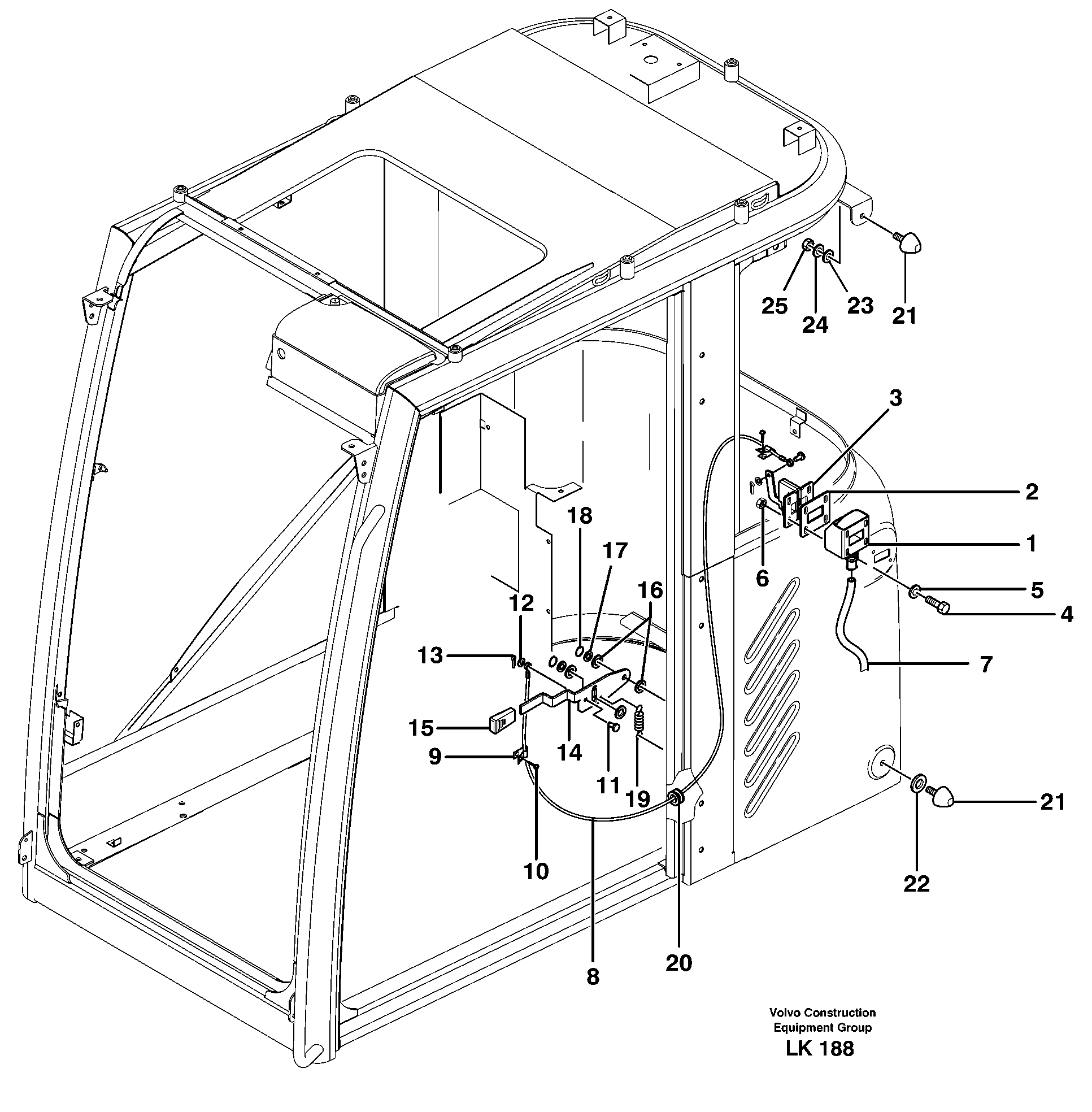 Door catch — volvo parts diagram