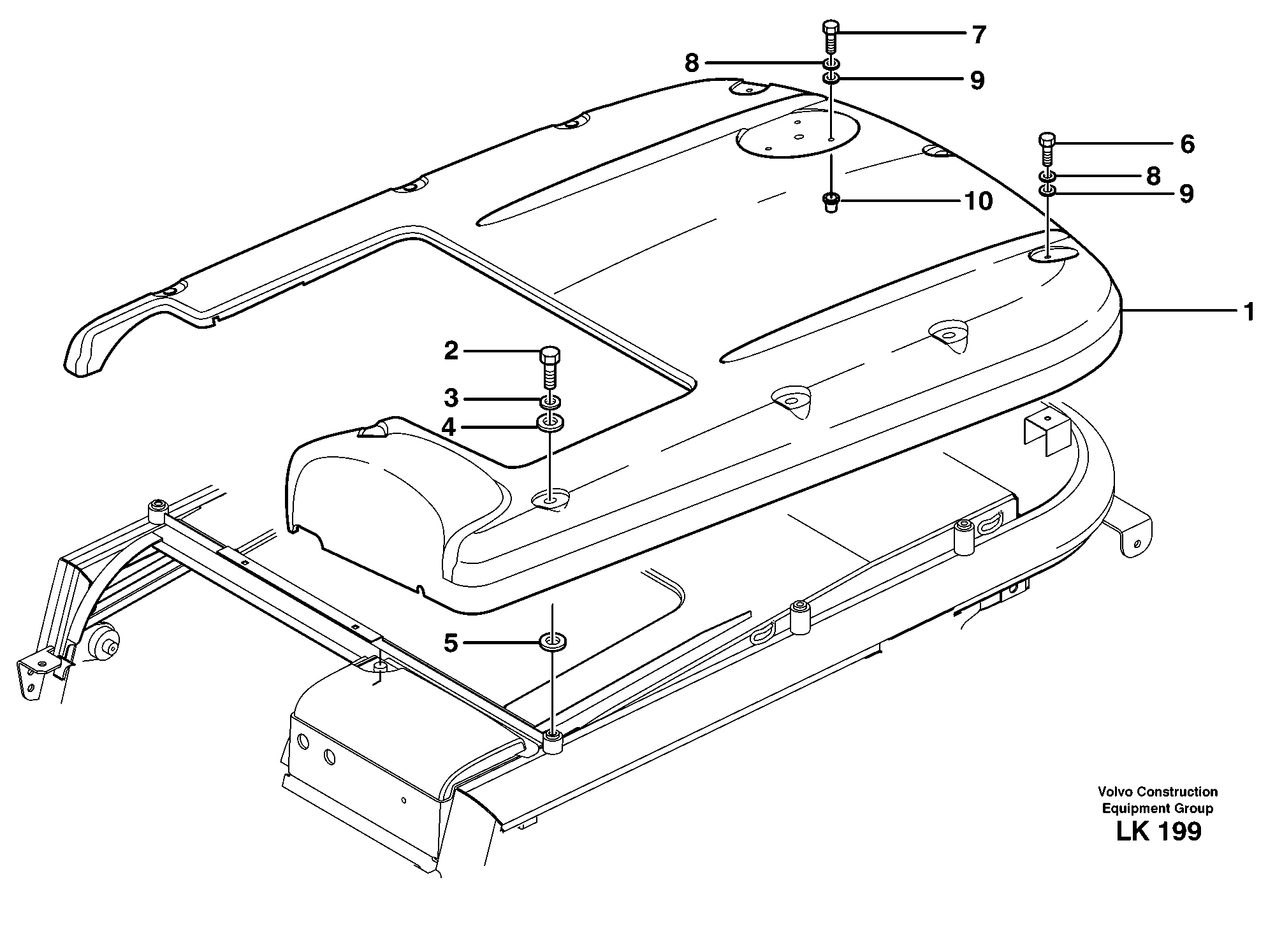 Roof — volvo parts diagram
