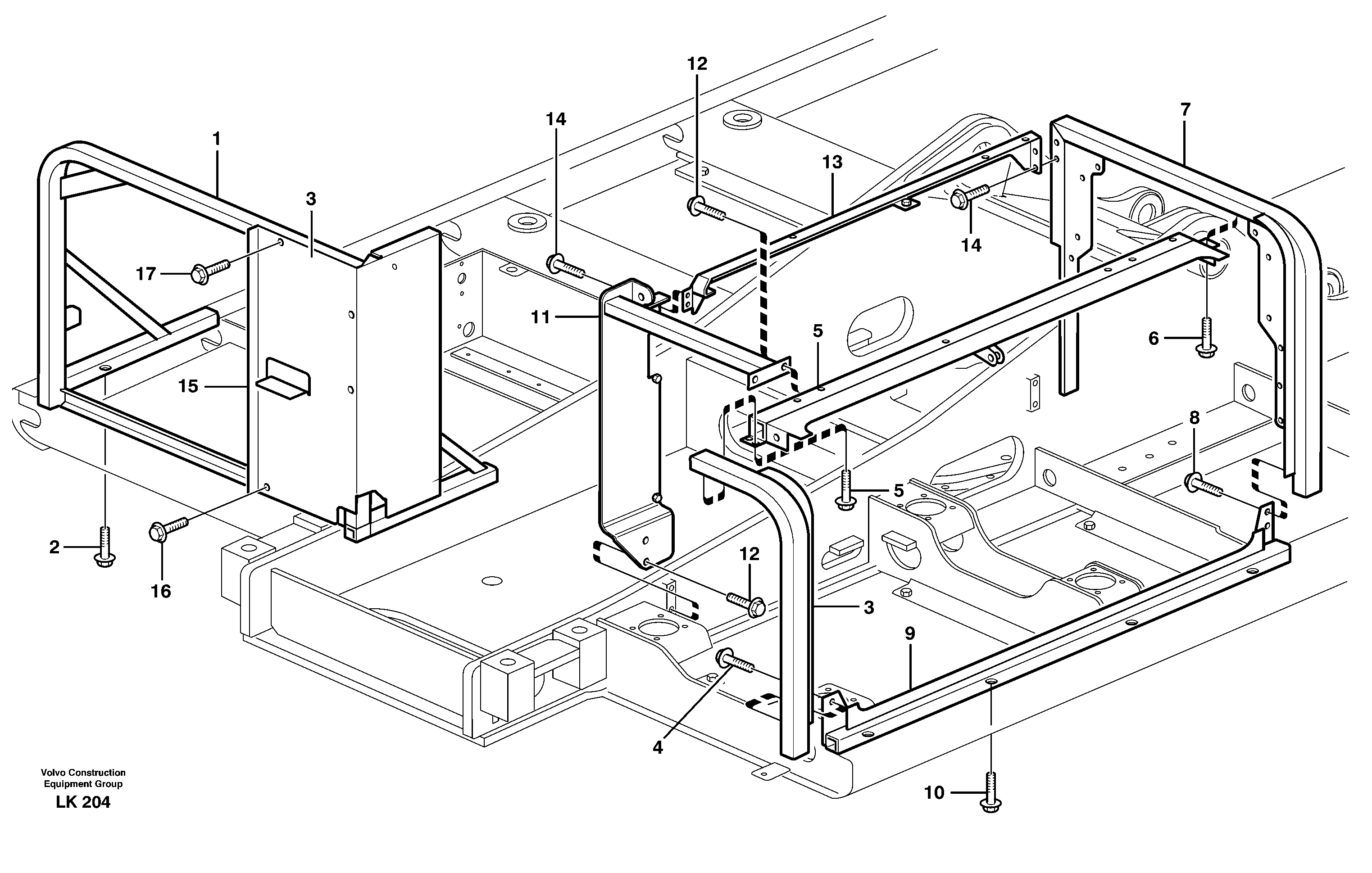 Cowl frame — volvo parts diagram