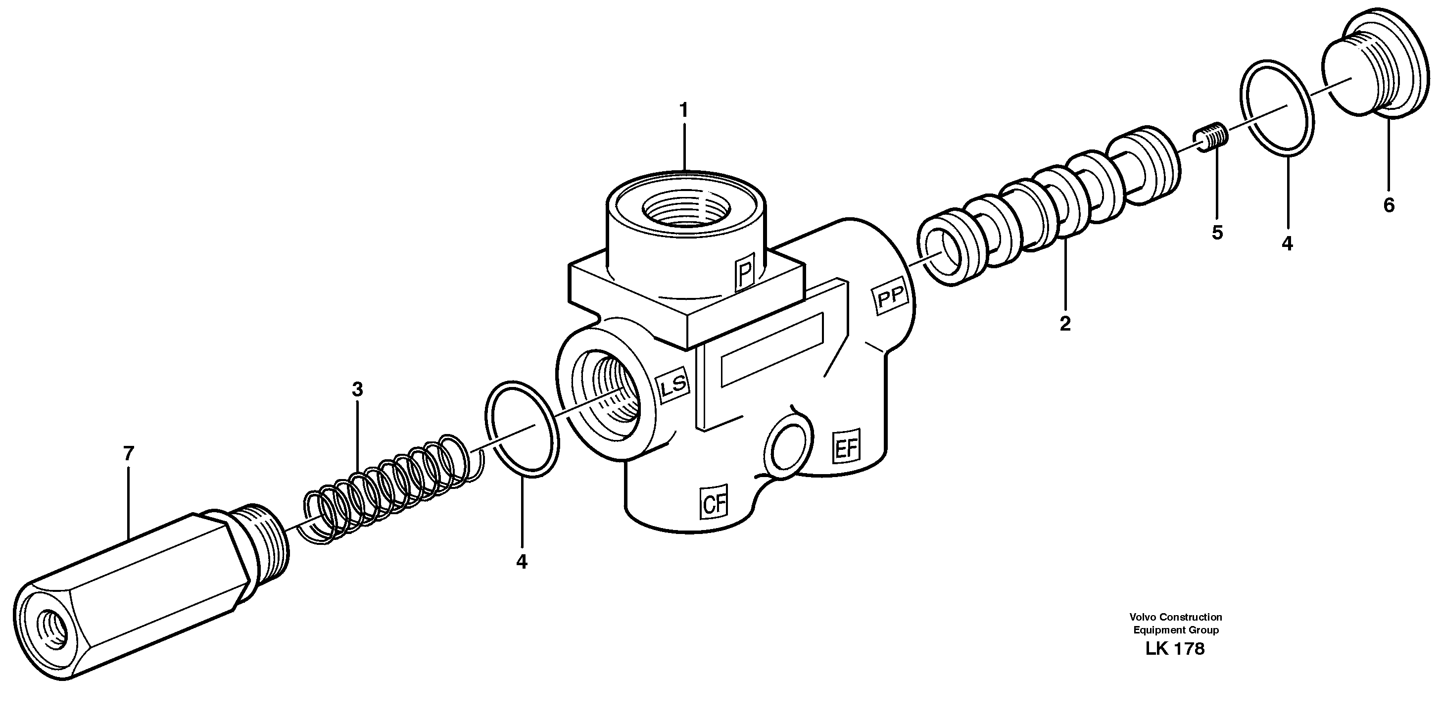 Priority valve — volvo parts diagram