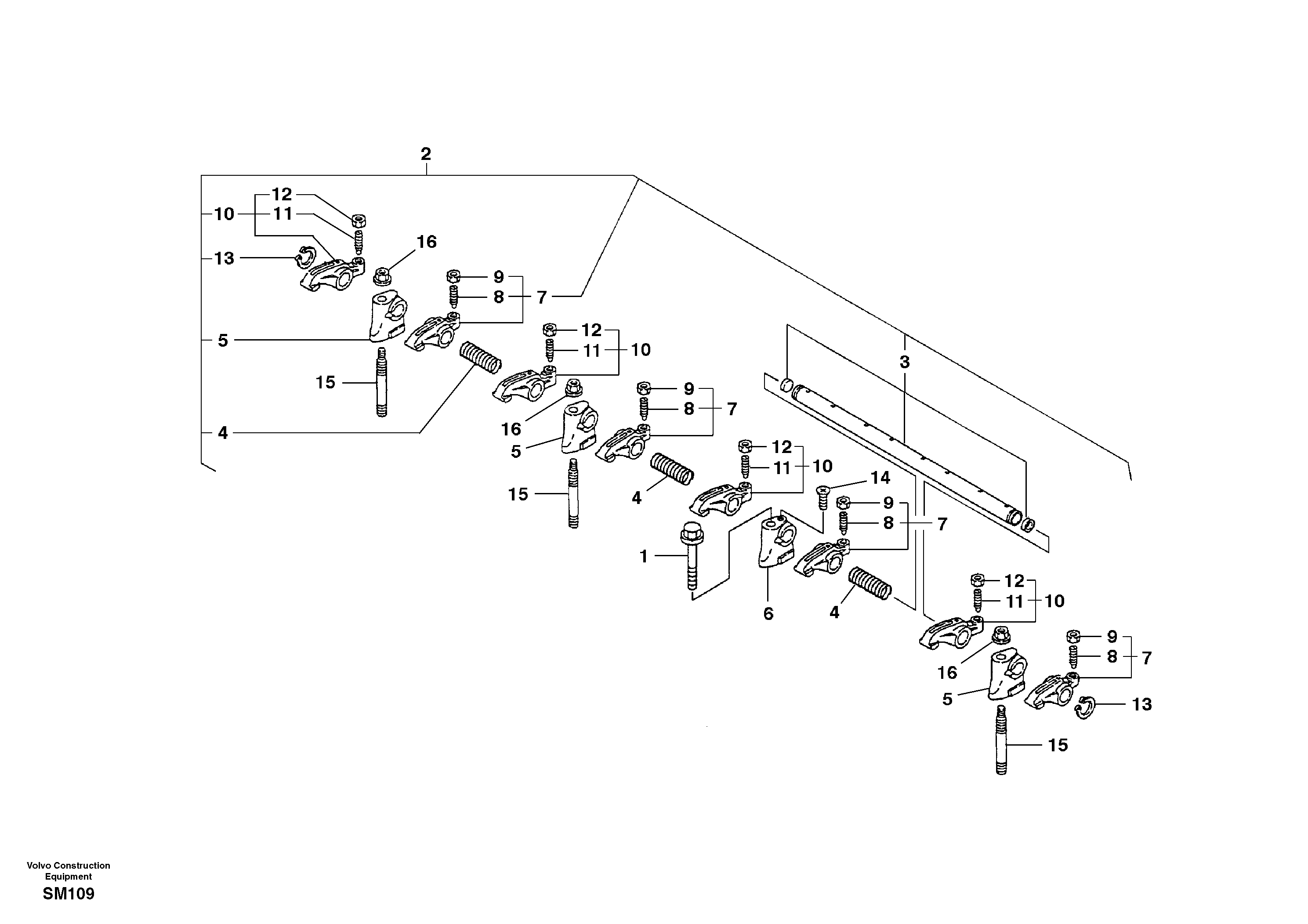 Rocker arm — volvo parts diagram