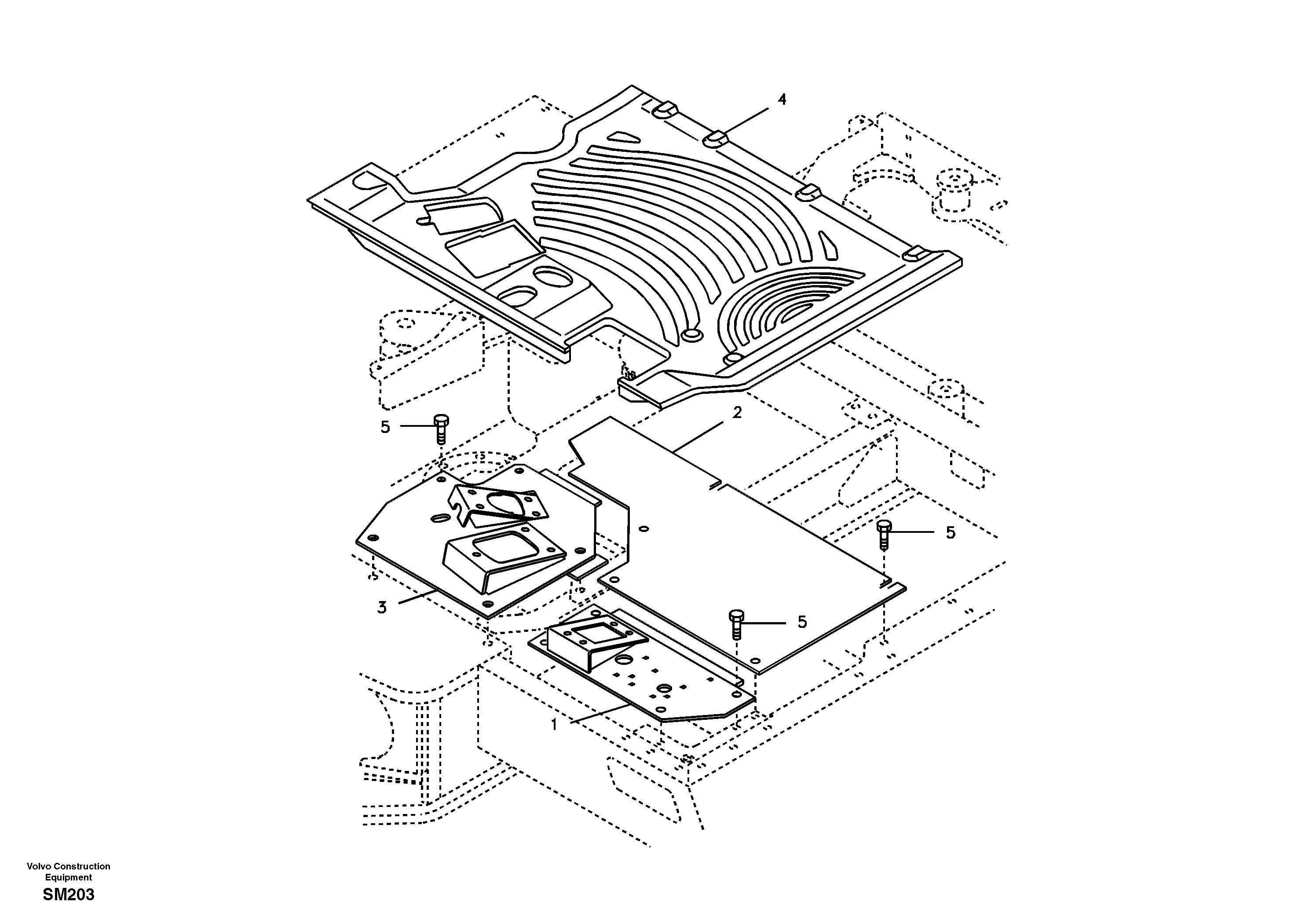 Cabin floor — volvo parts diagram
