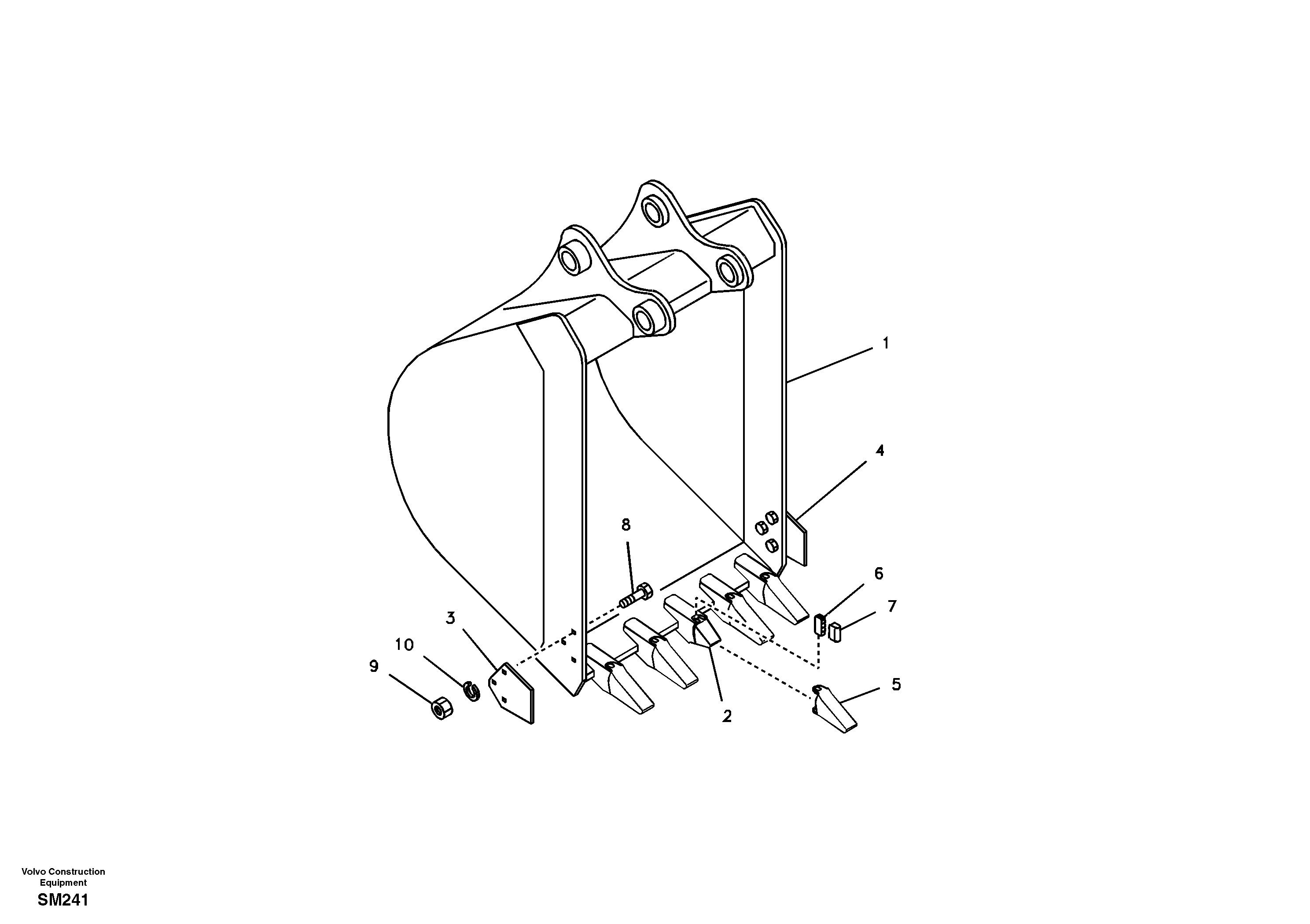 Bucket — volvo parts diagram