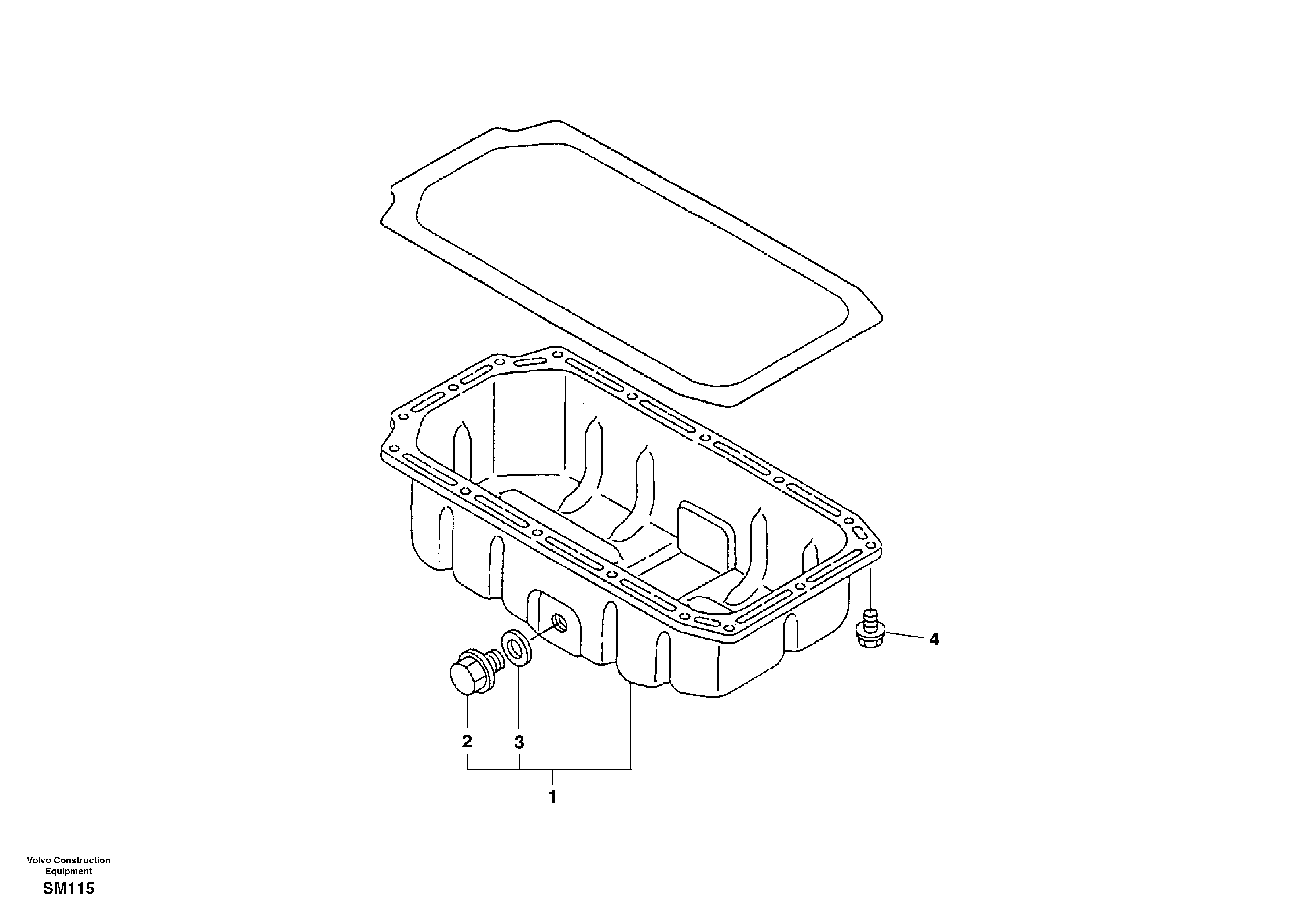 Oil sump — volvo parts diagram