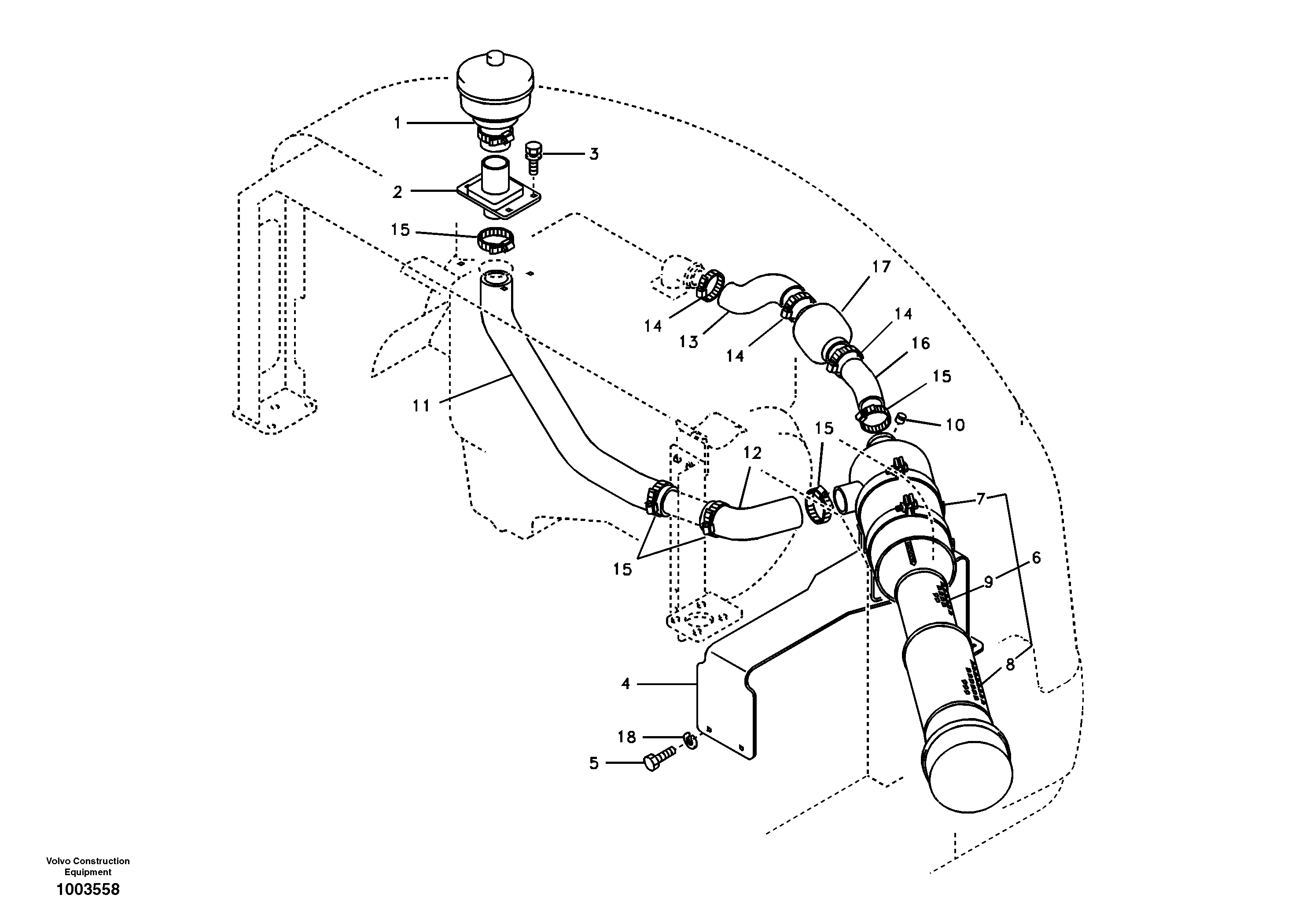 Inlet system, pre-cleaner — volvo parts diagram