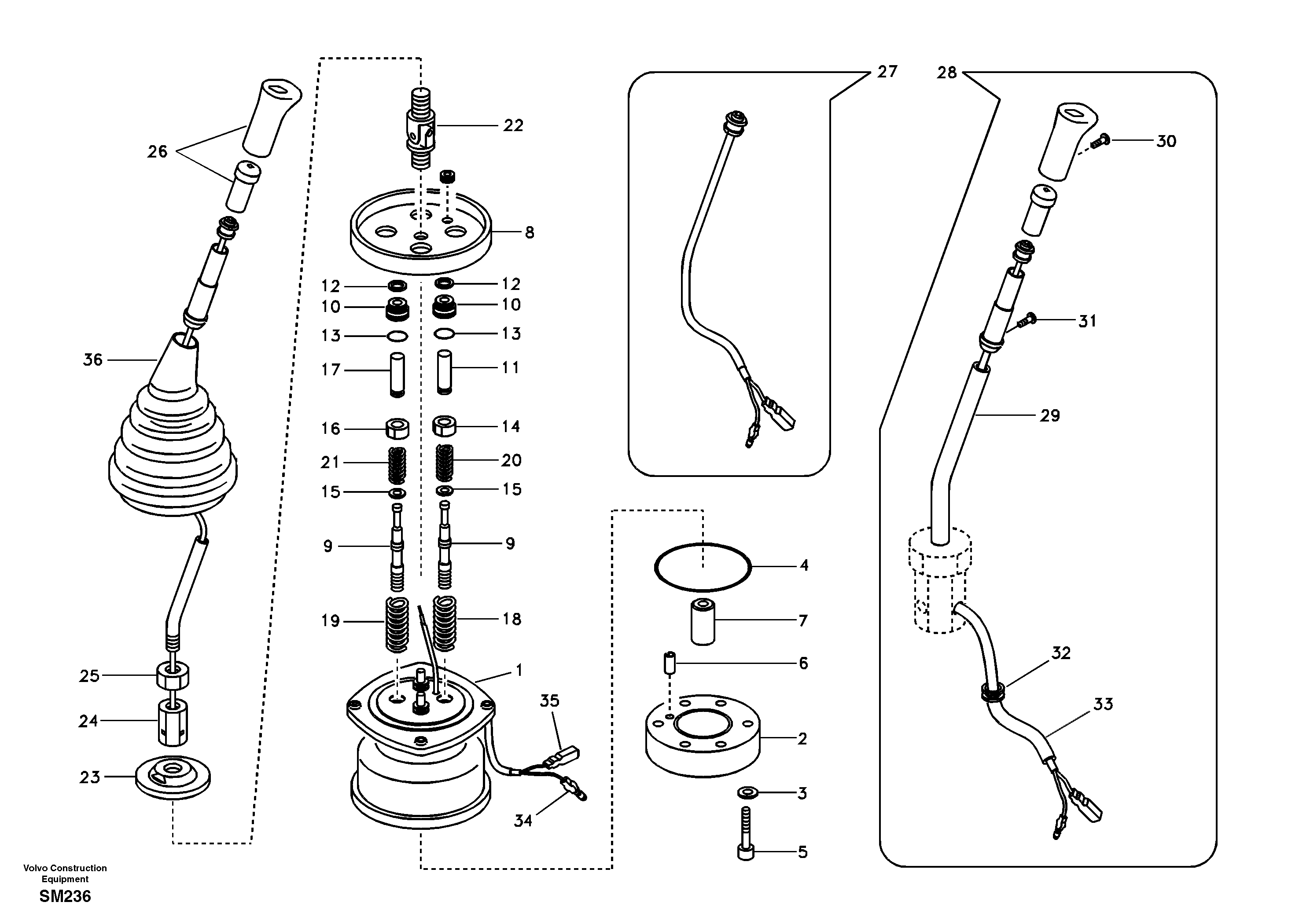 Servo system, remote control valve — volvo parts diagram
