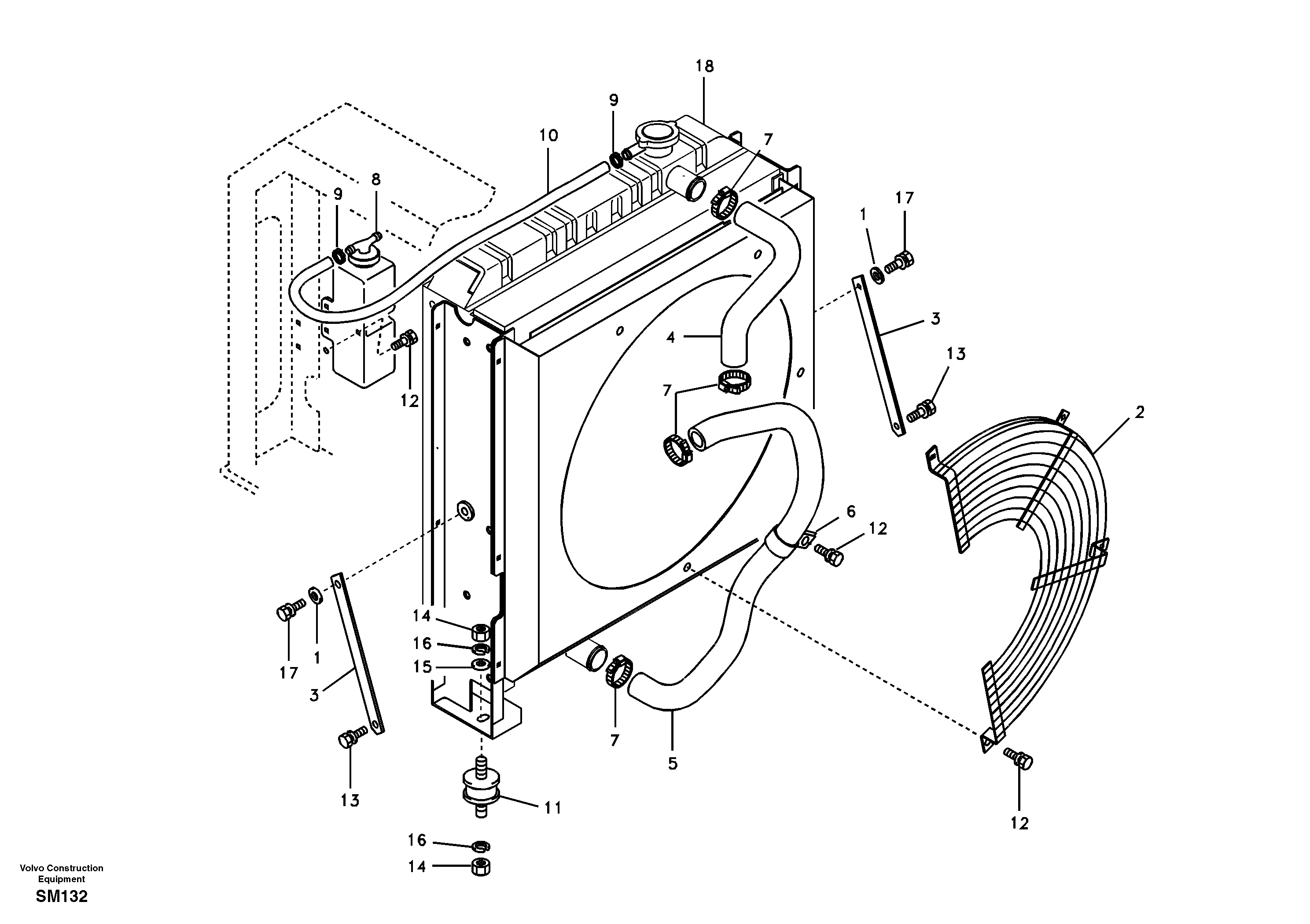Cooling system — volvo parts diagram