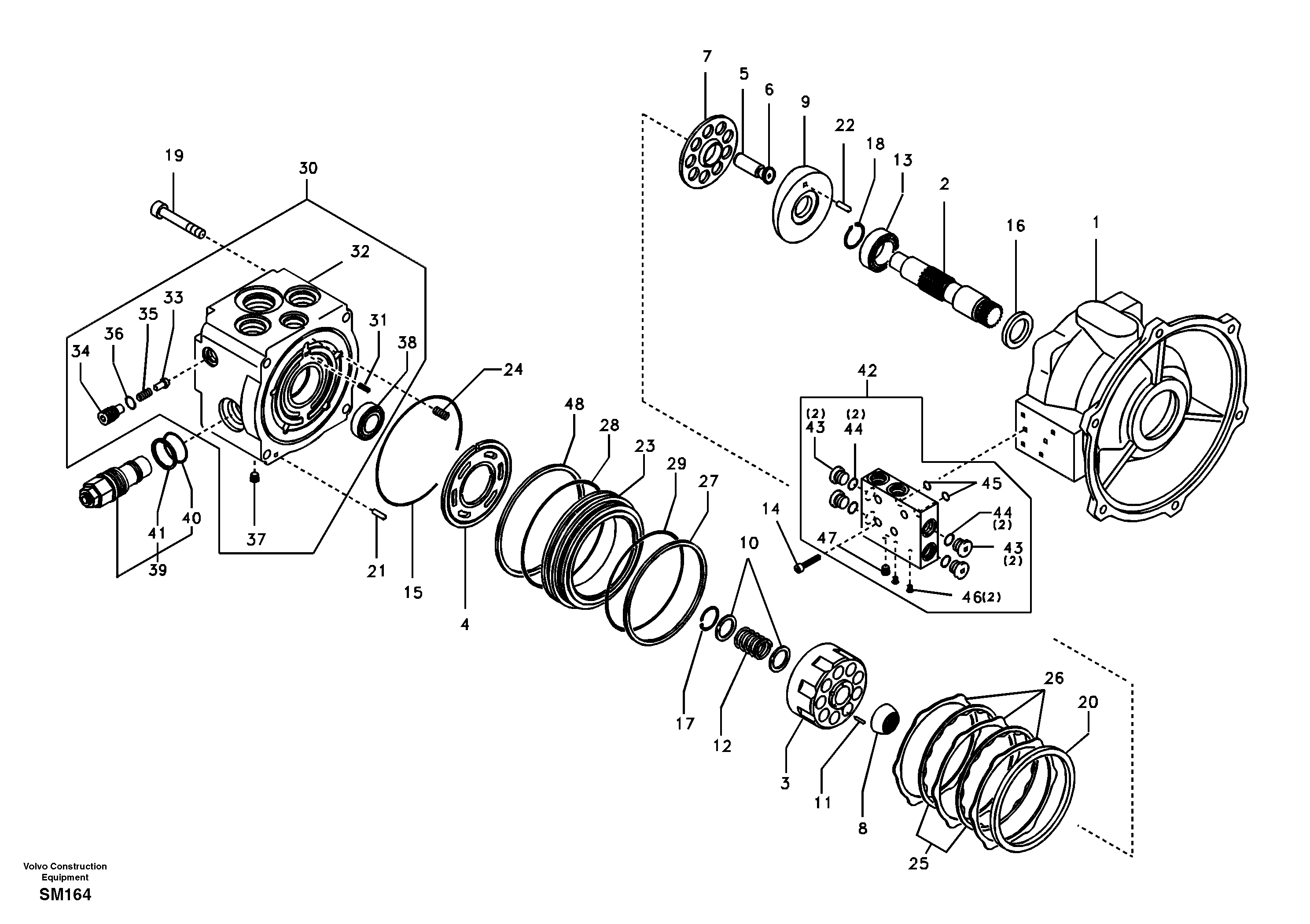 Swing motor — volvo parts diagram