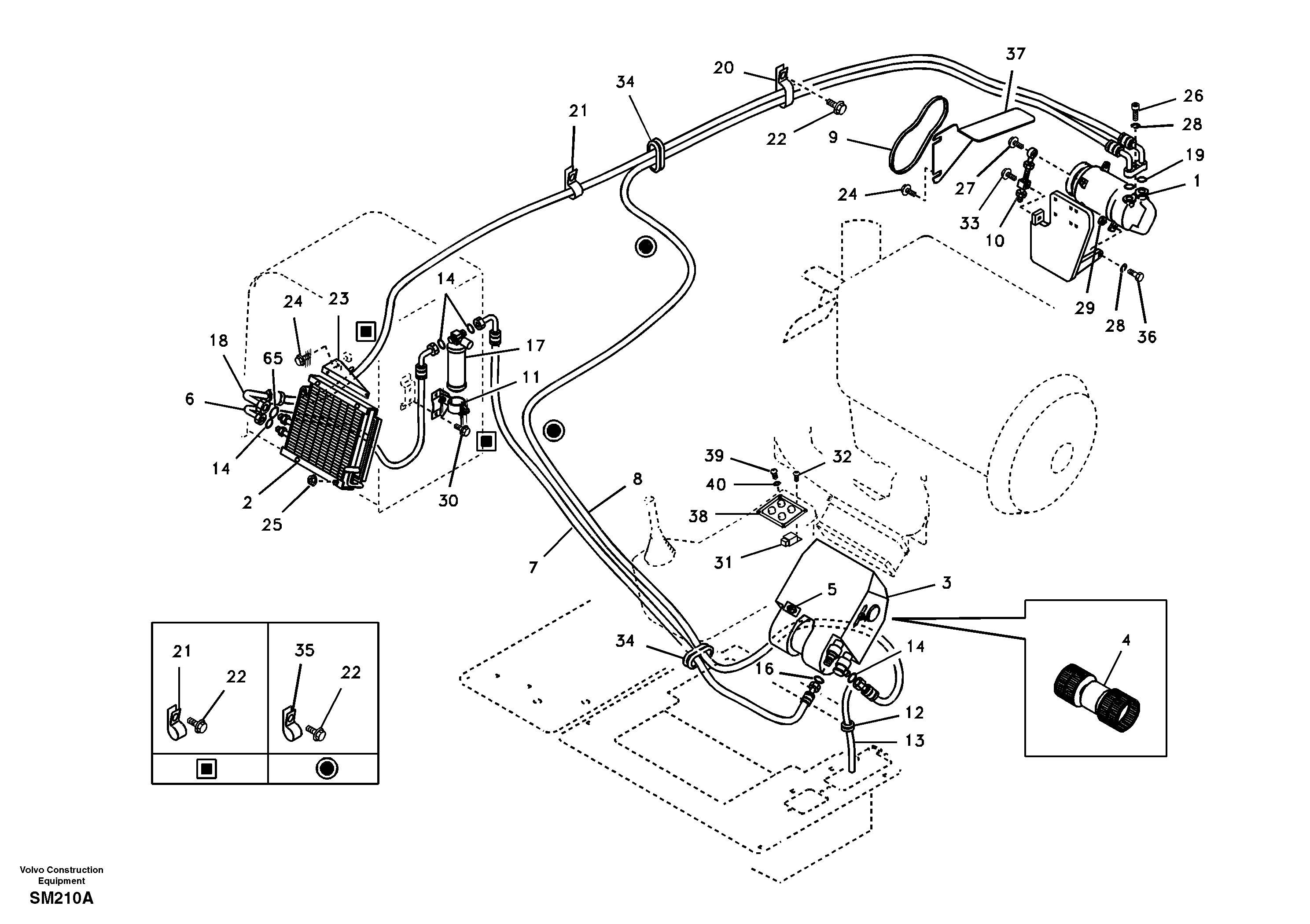 Air conditioning unit line — volvo parts diagram