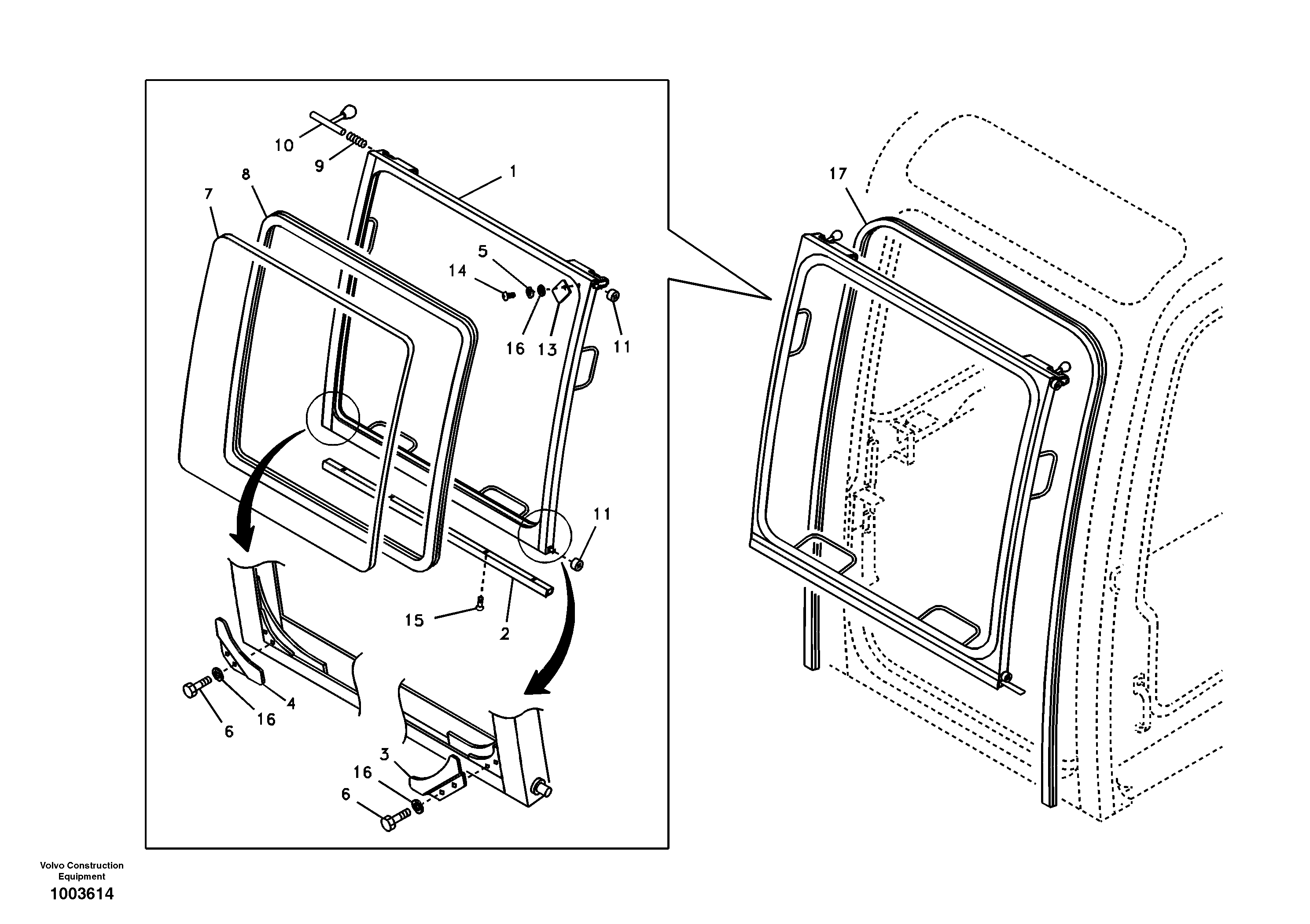 Windshield — volvo parts diagram