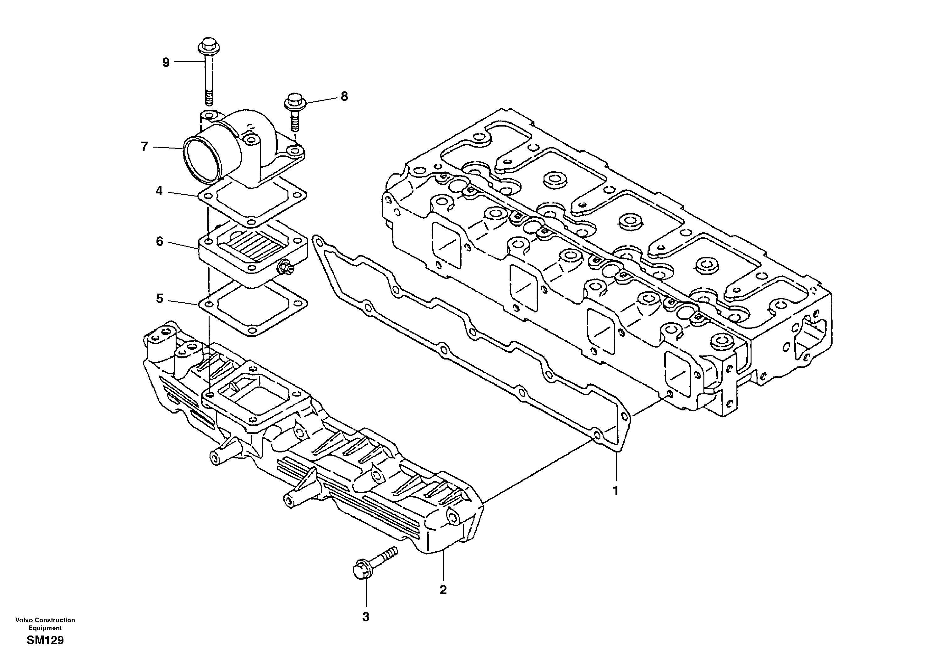 Inlet manifold — volvo parts diagram
