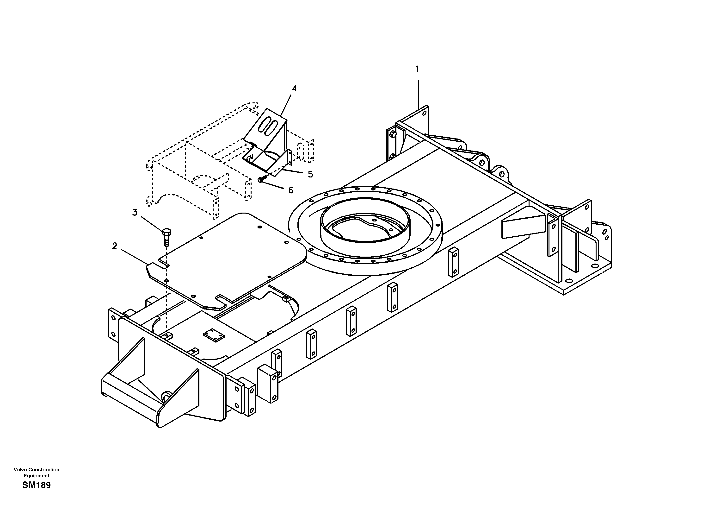 Undercarriage frame — volvo parts diagram