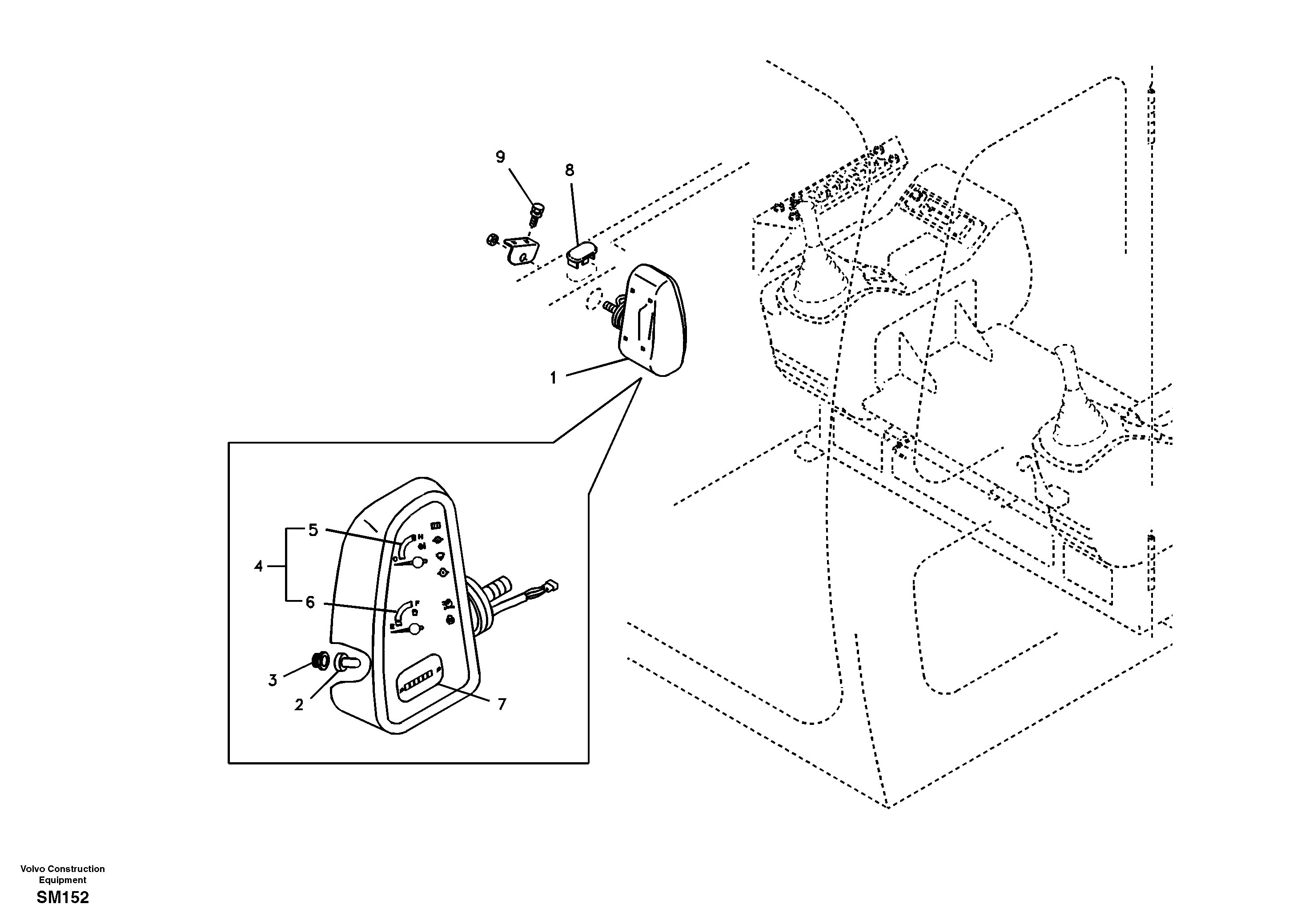 Instrument panel, warning unit and information unit — volvo parts diagram