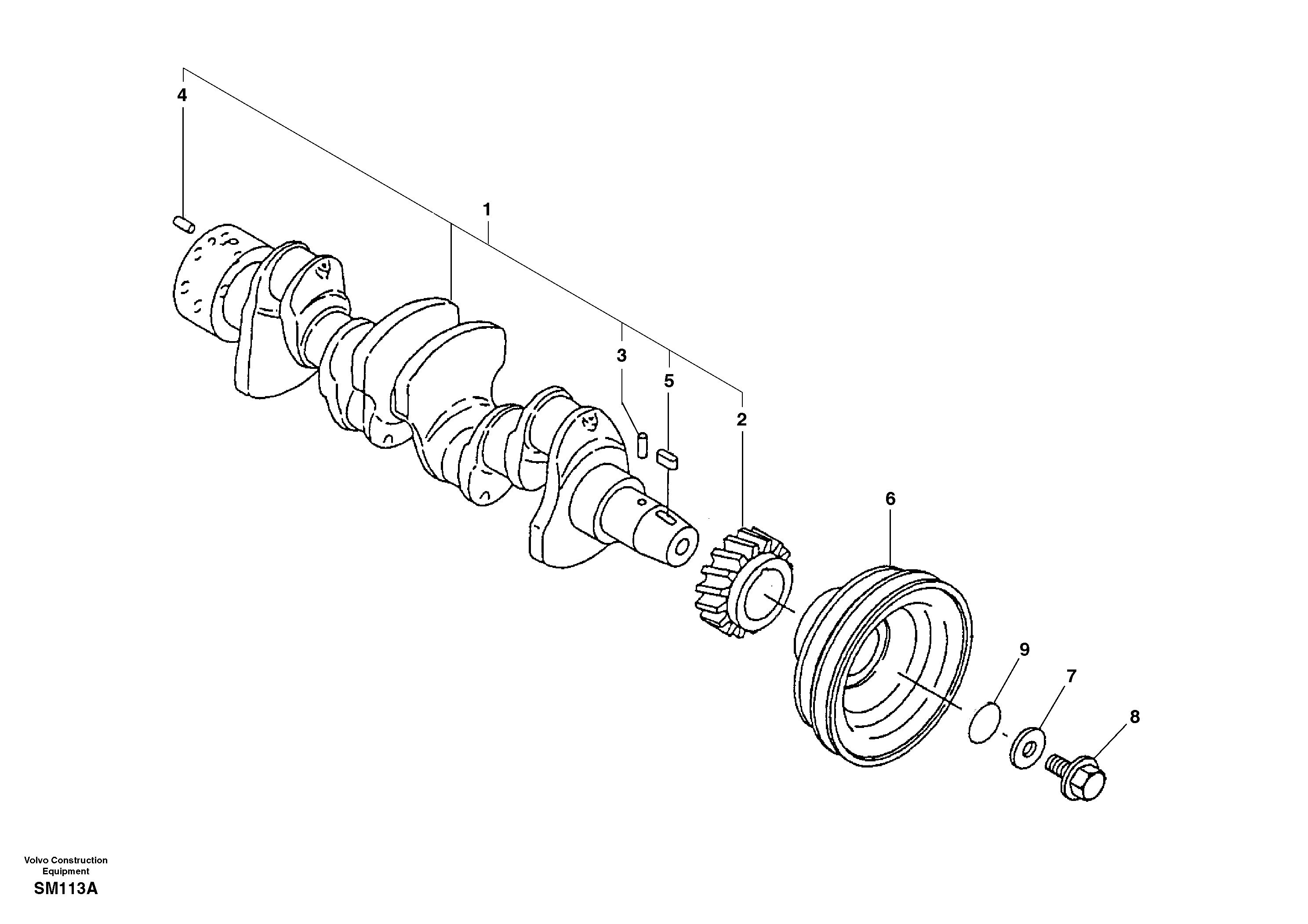Crankshaft — volvo parts diagram