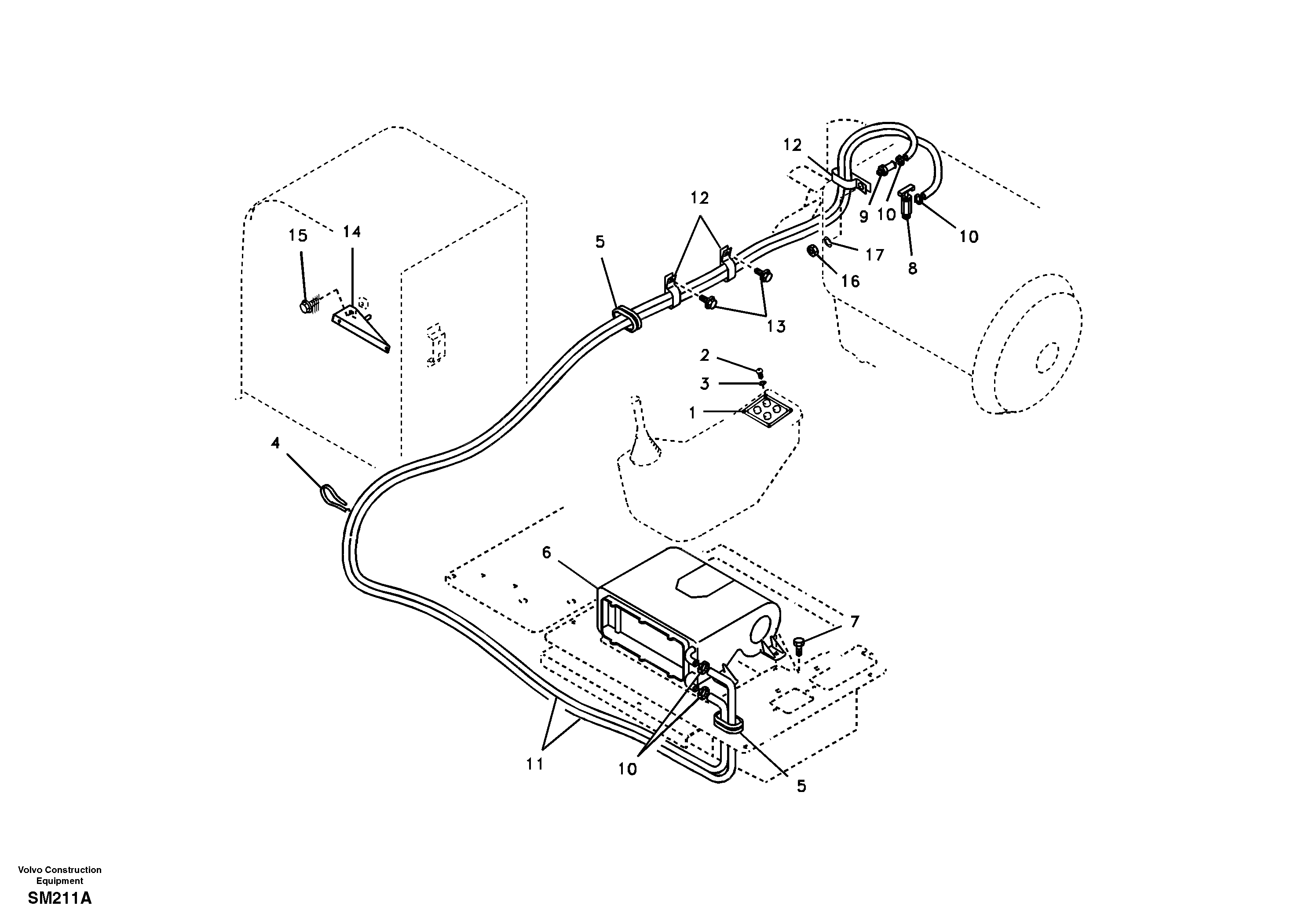 Heating line — volvo parts diagram