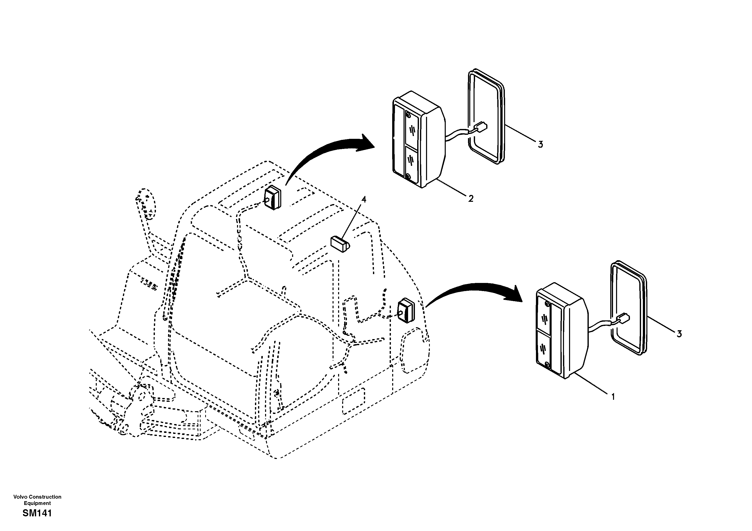 Lighting, rear — volvo parts diagram