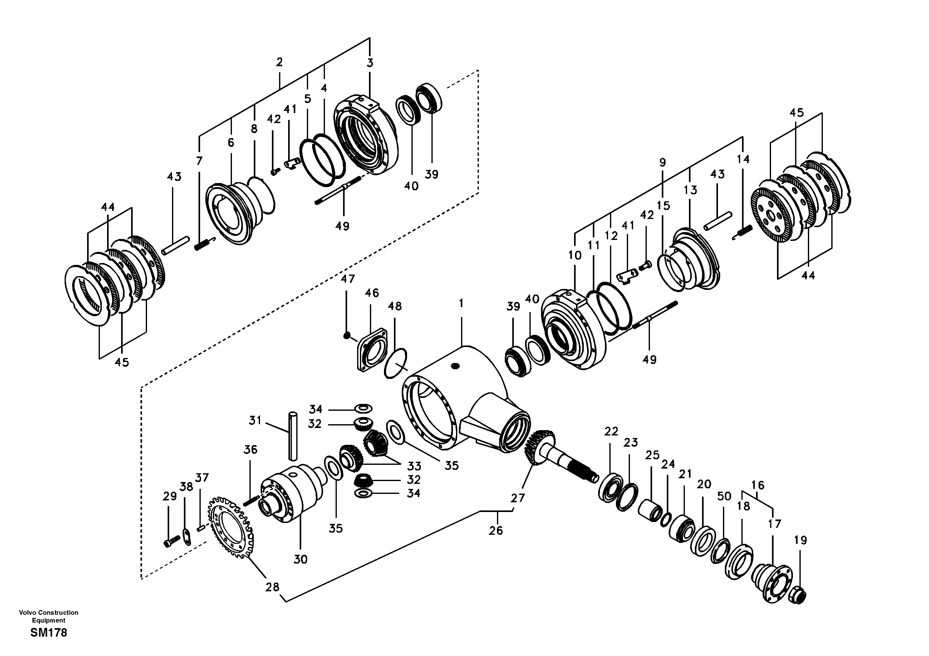 Differential , rear axle — volvo parts diagram