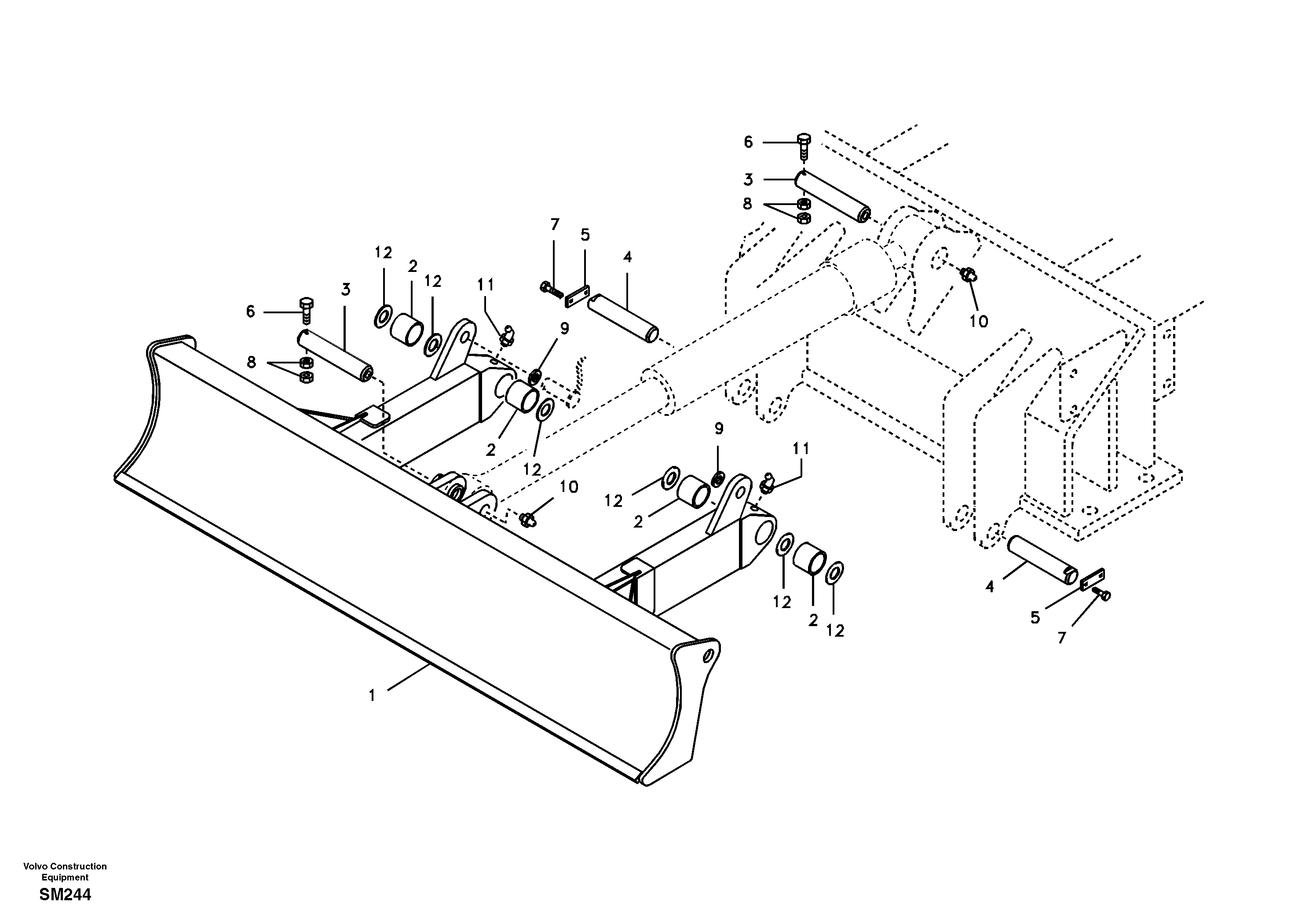 Dozer blade — volvo parts diagram