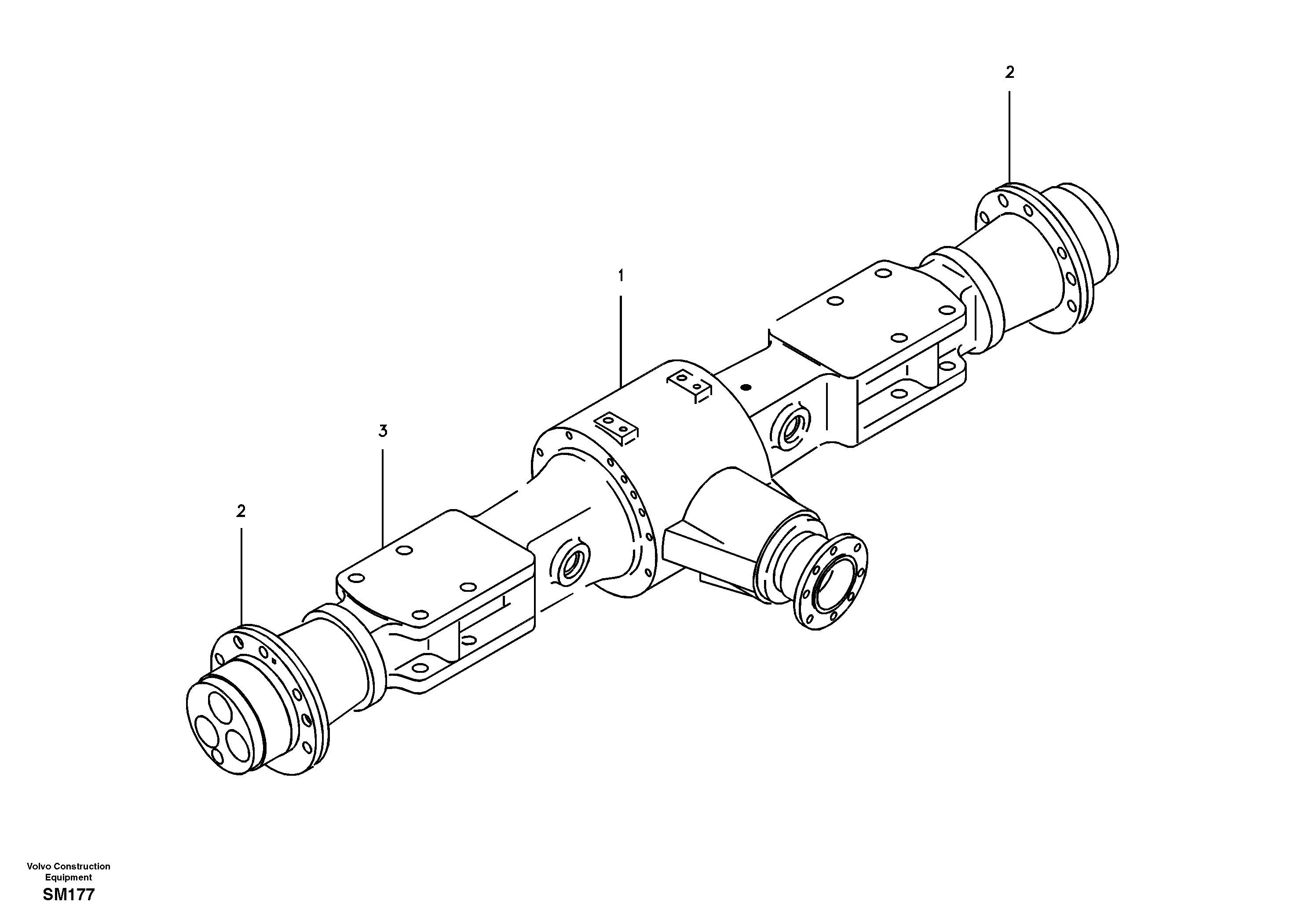 Axle, rear — volvo parts diagram