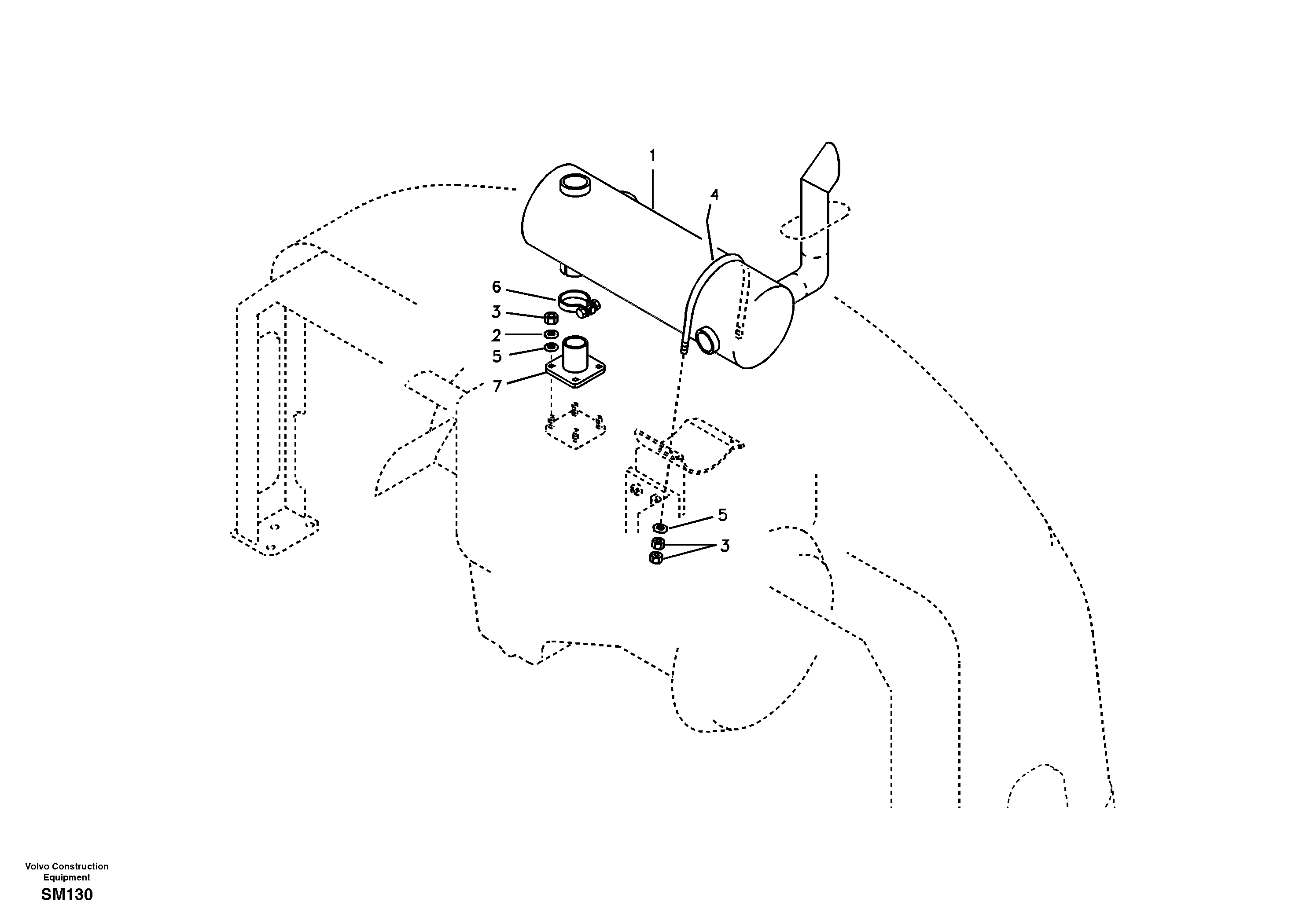 Exhaust system — volvo parts diagram