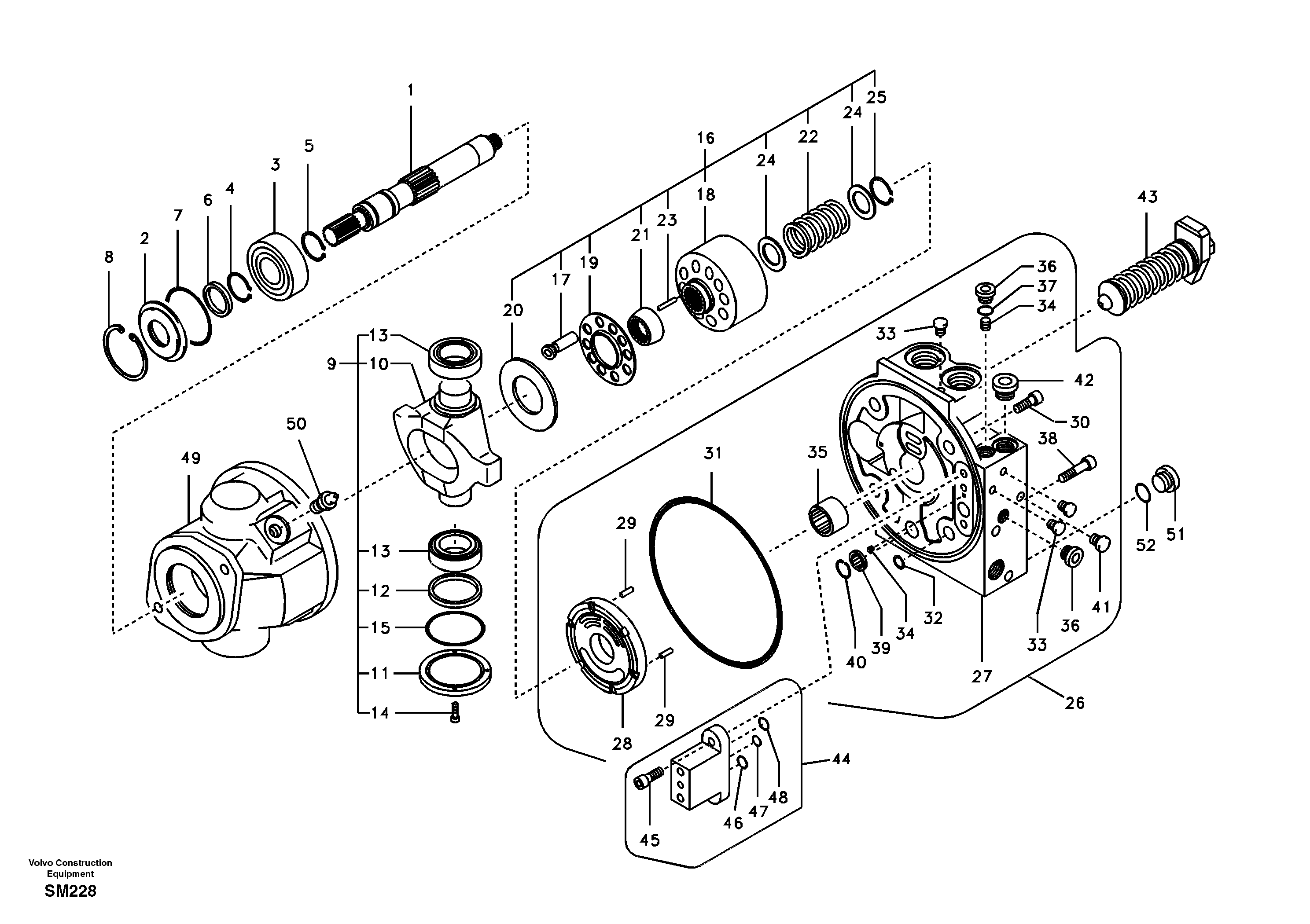 Hydraulic pump — volvo parts diagram