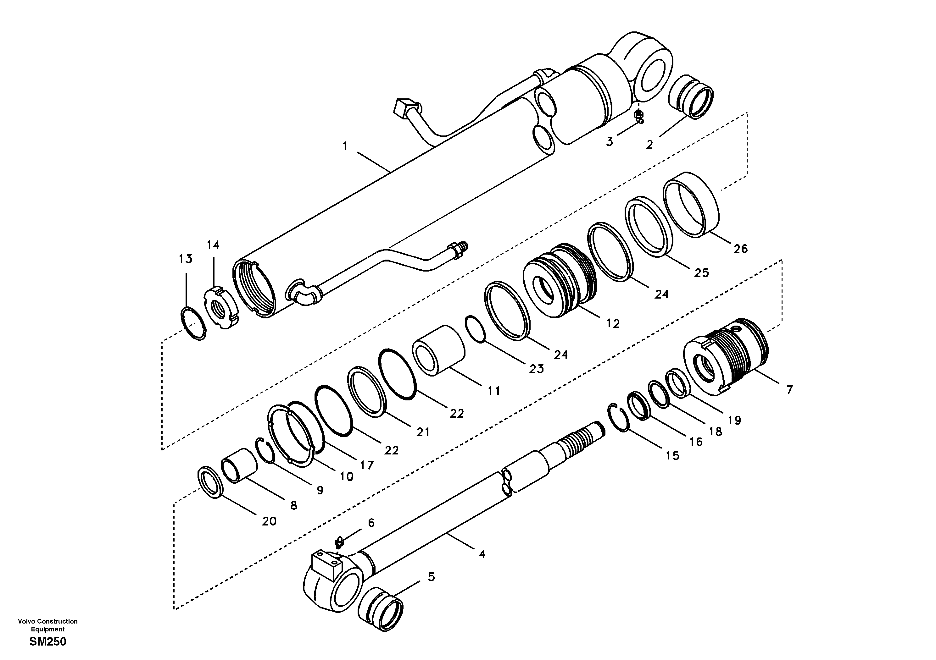 Boom cylinder — volvo parts diagram