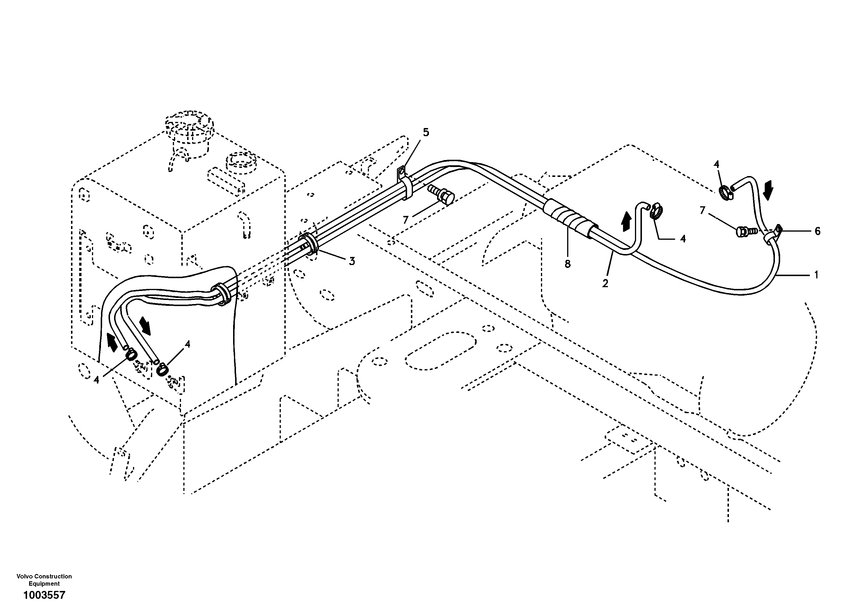 Fuel pipe - Fuel tank — volvo parts diagram