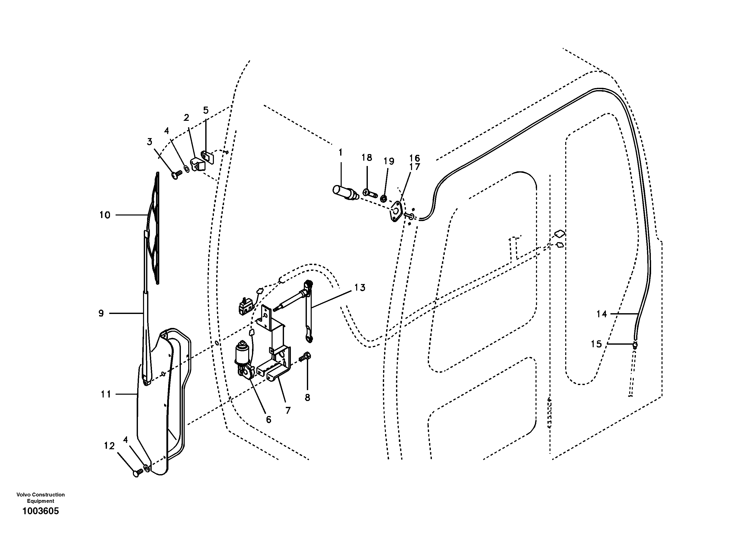 Windshield wiper — volvo parts diagram