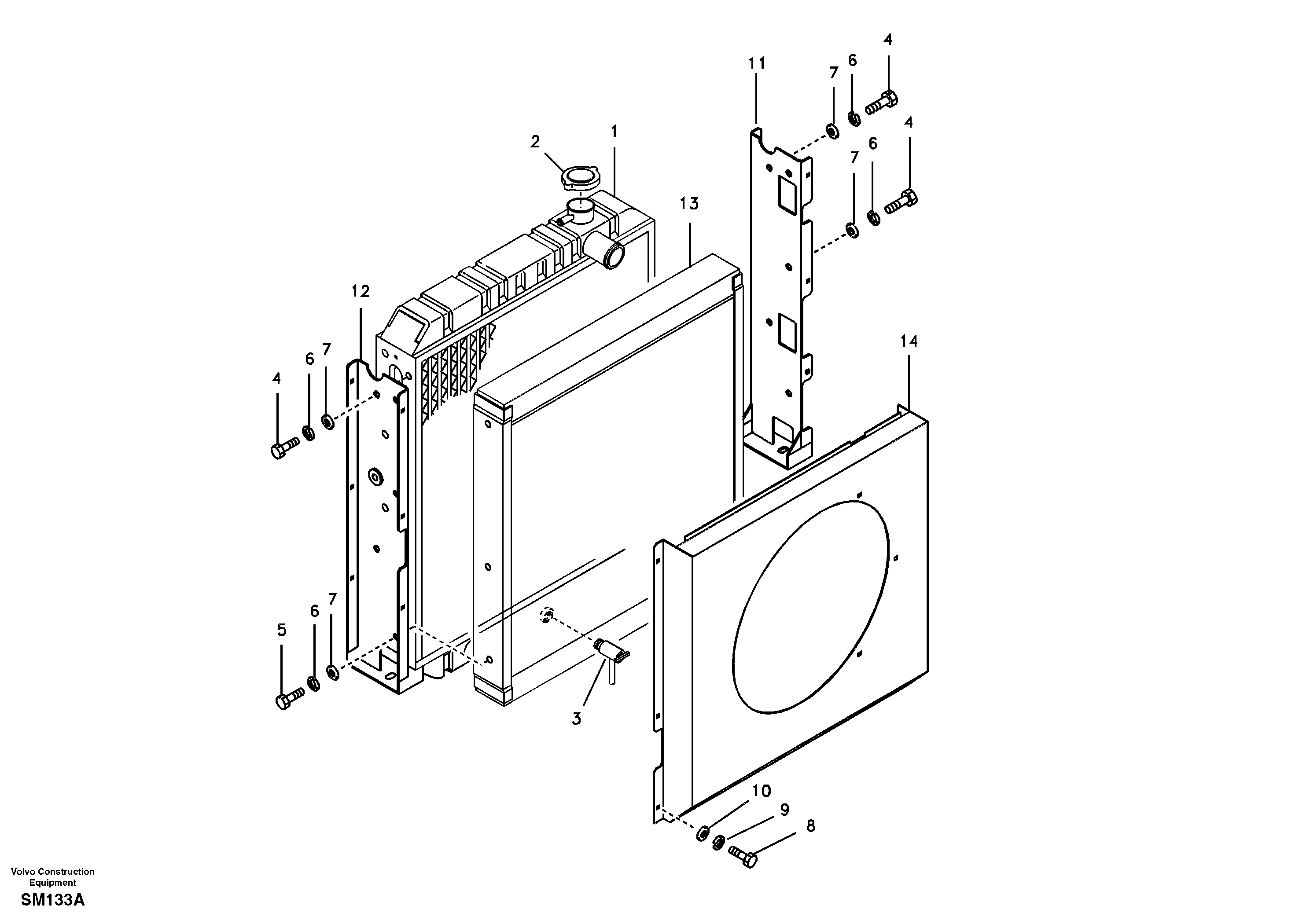 Radiator — volvo parts diagram
