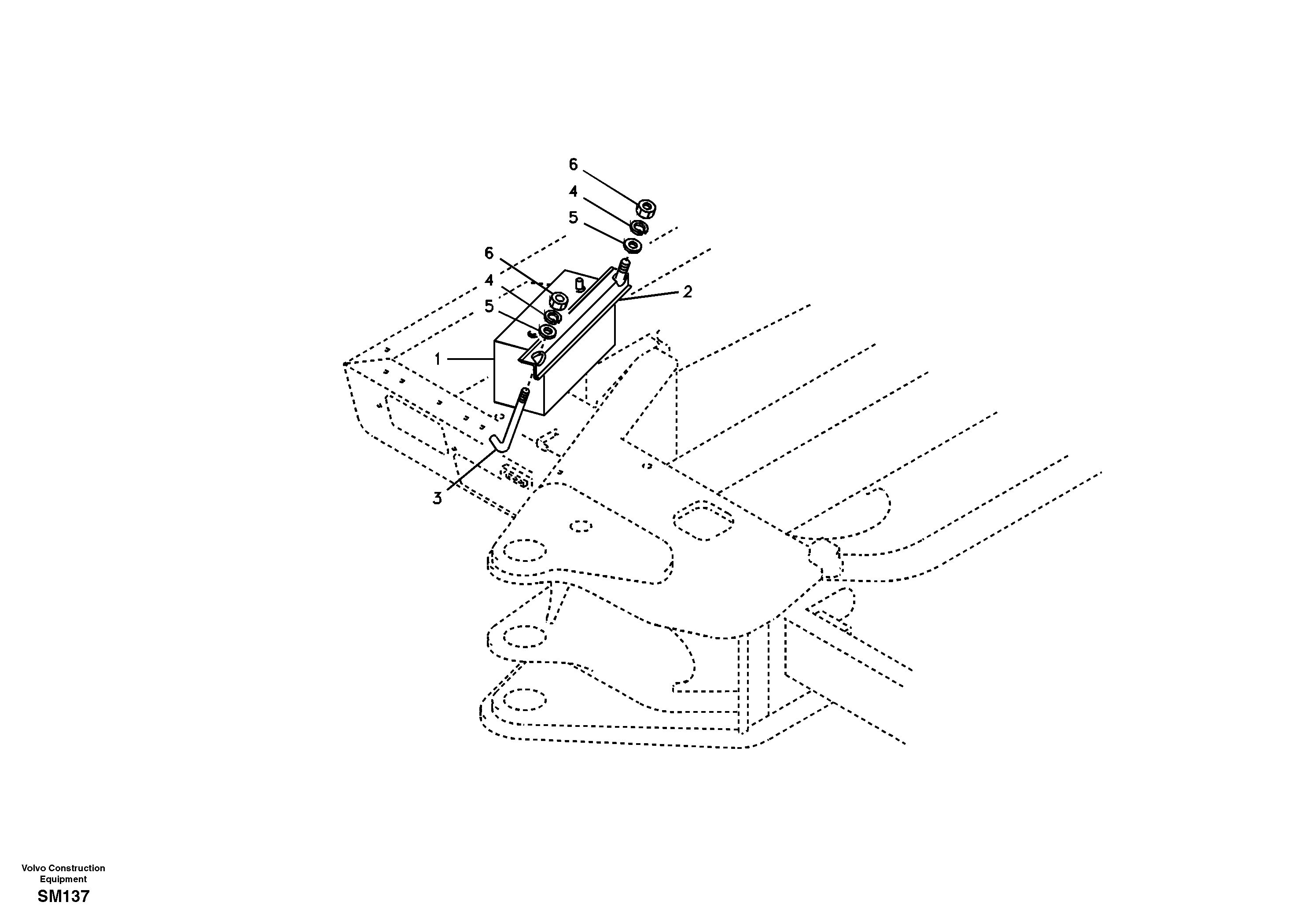 Battery with assembling details — volvo parts diagram