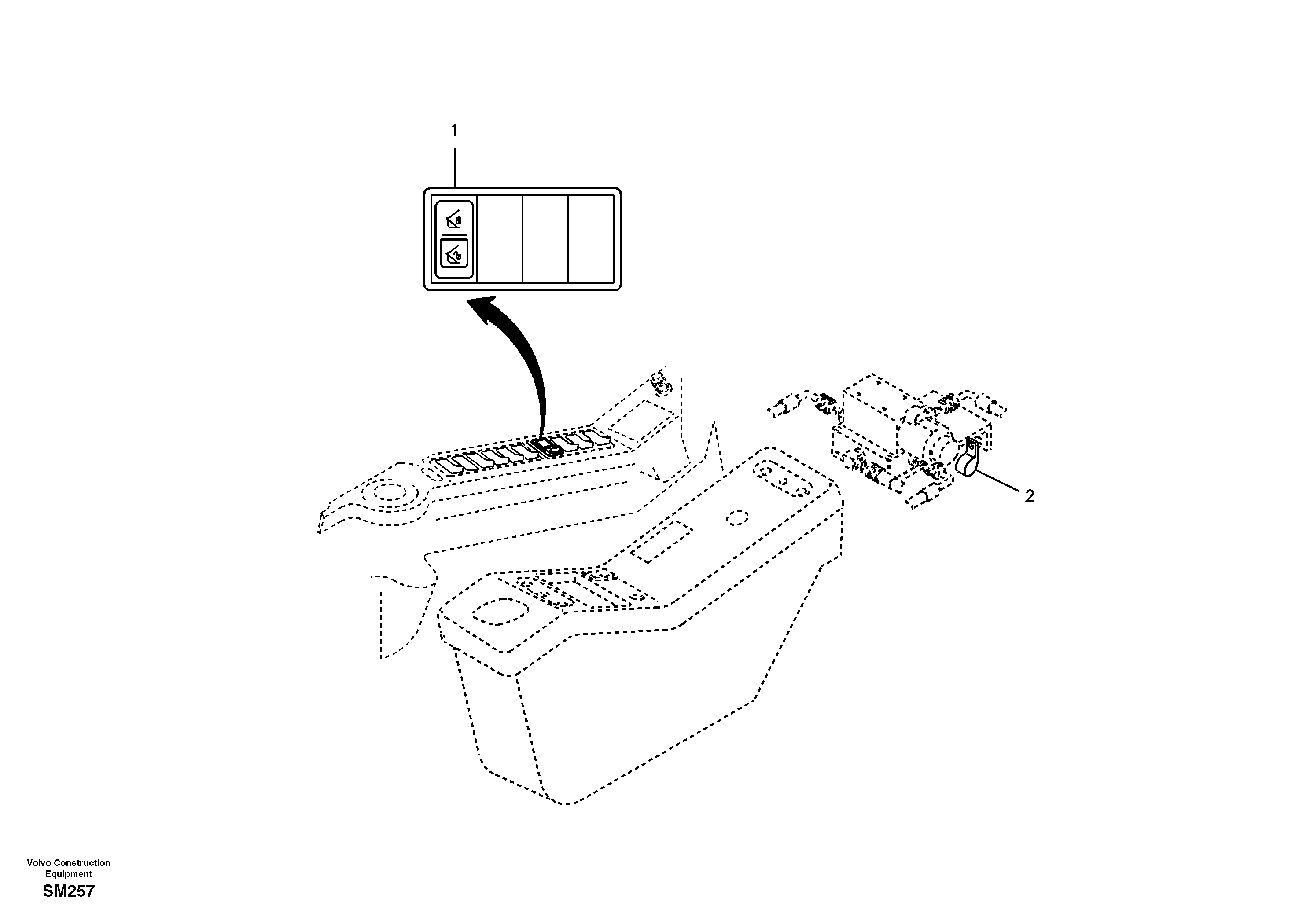 Switch, quickfit control — volvo parts diagram